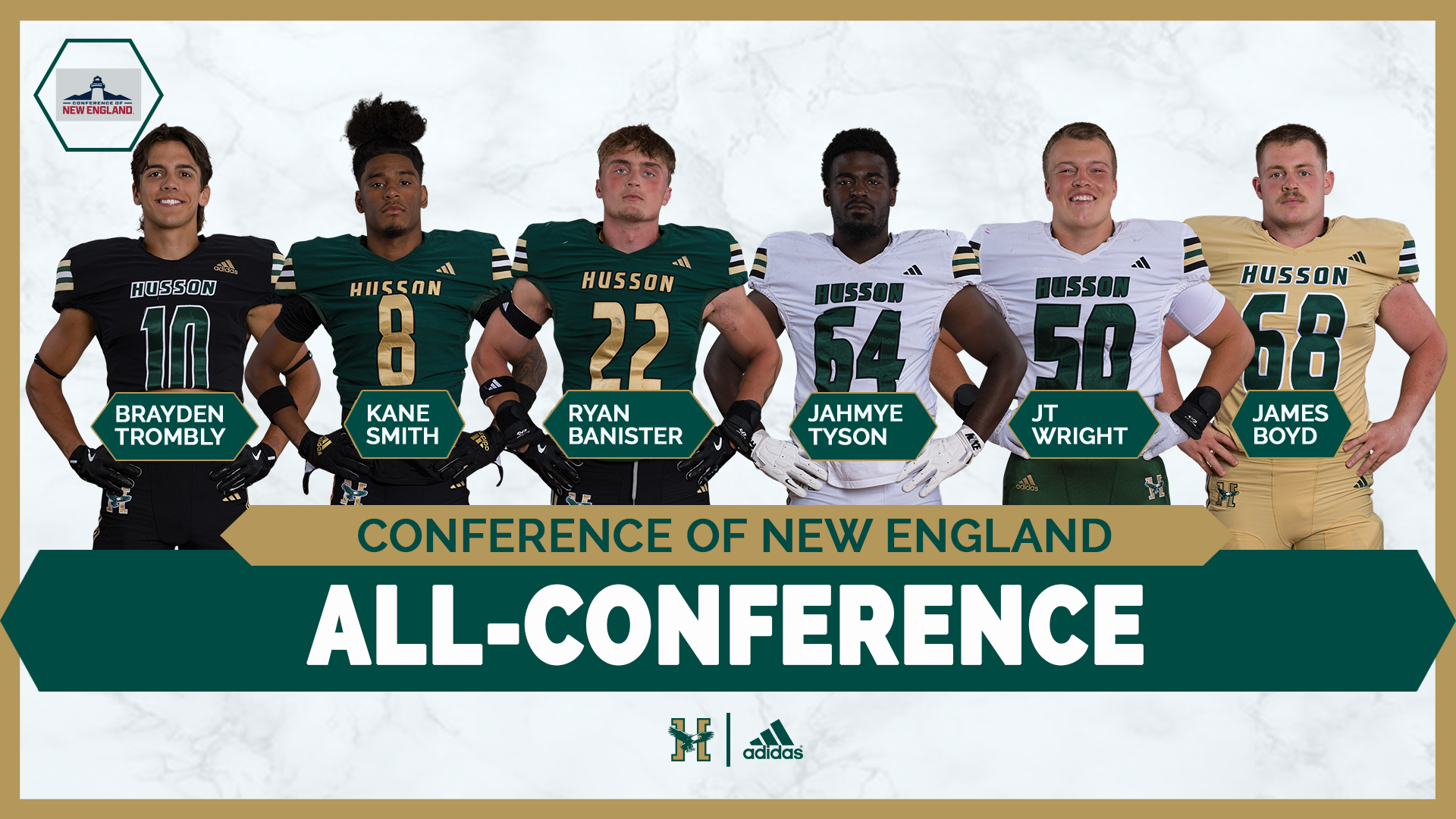 Football Defense All-Conference Graphic