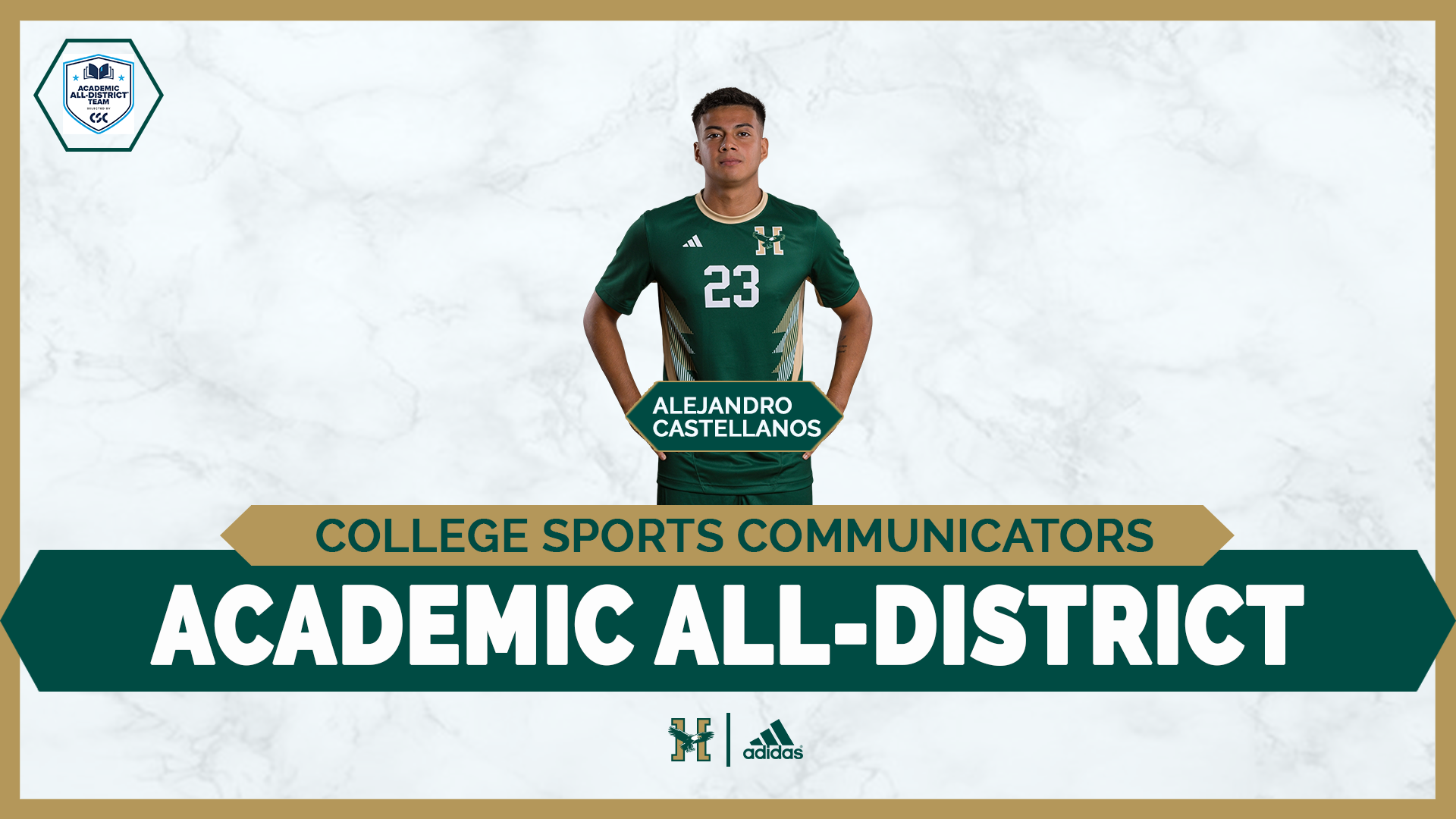 Men's Soccer CSC Academic All-District Graphic