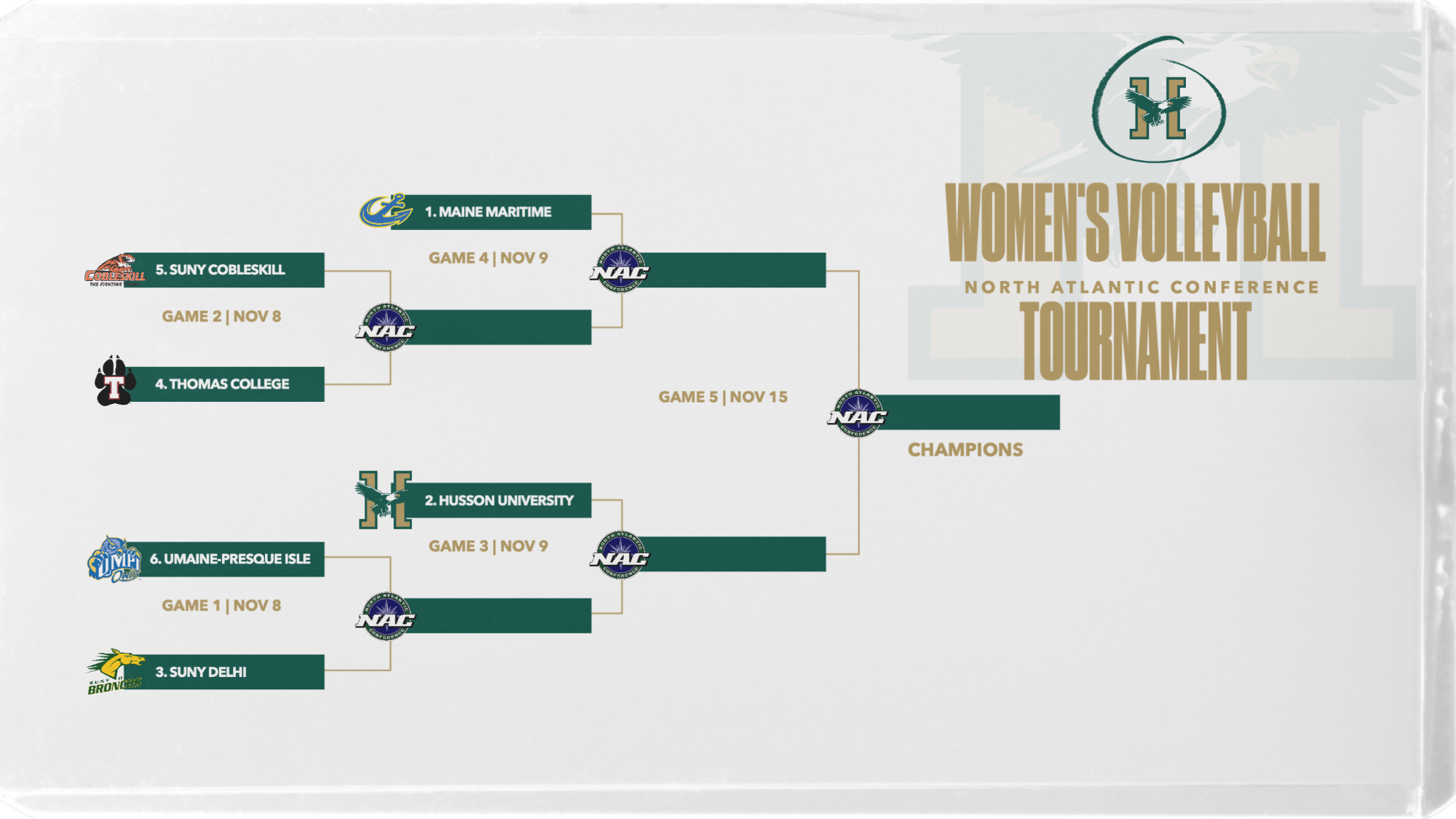 NAC Women's Volleyball Tournament Graphic