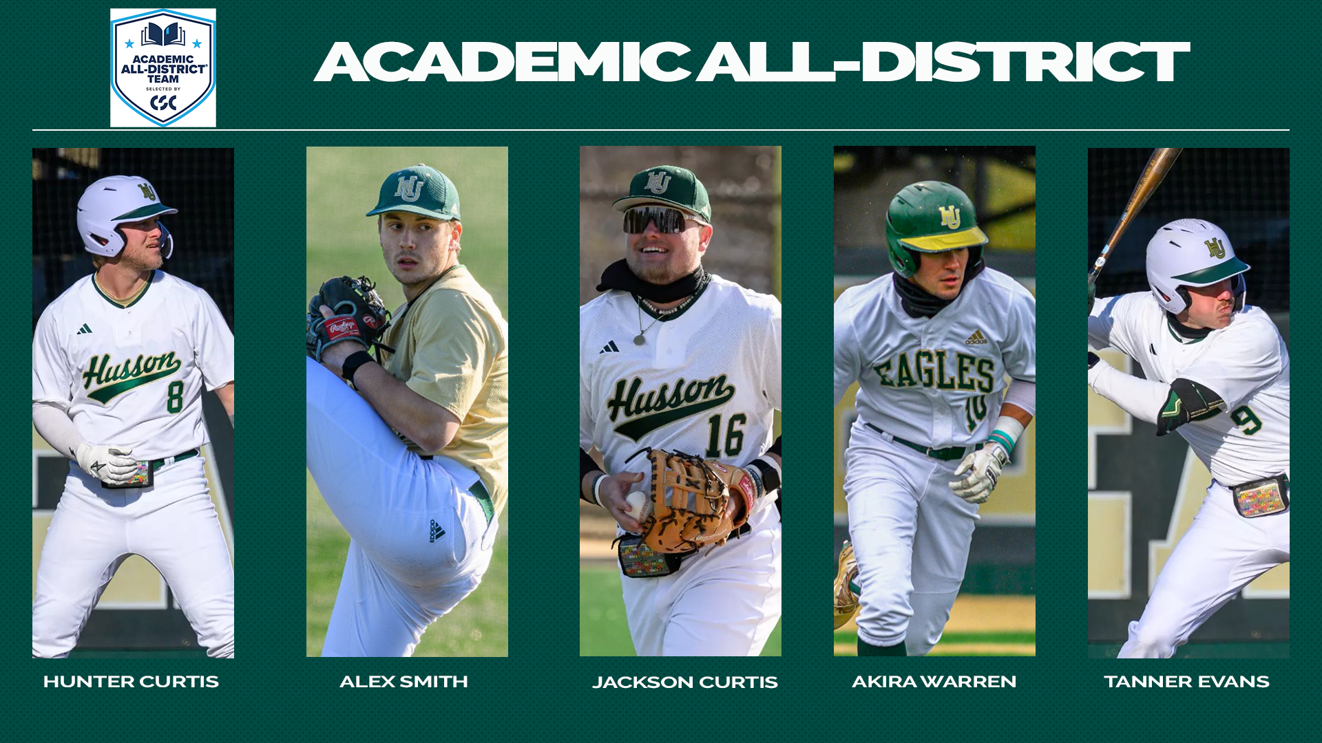 Baseball CSC Academic All-District Graphic