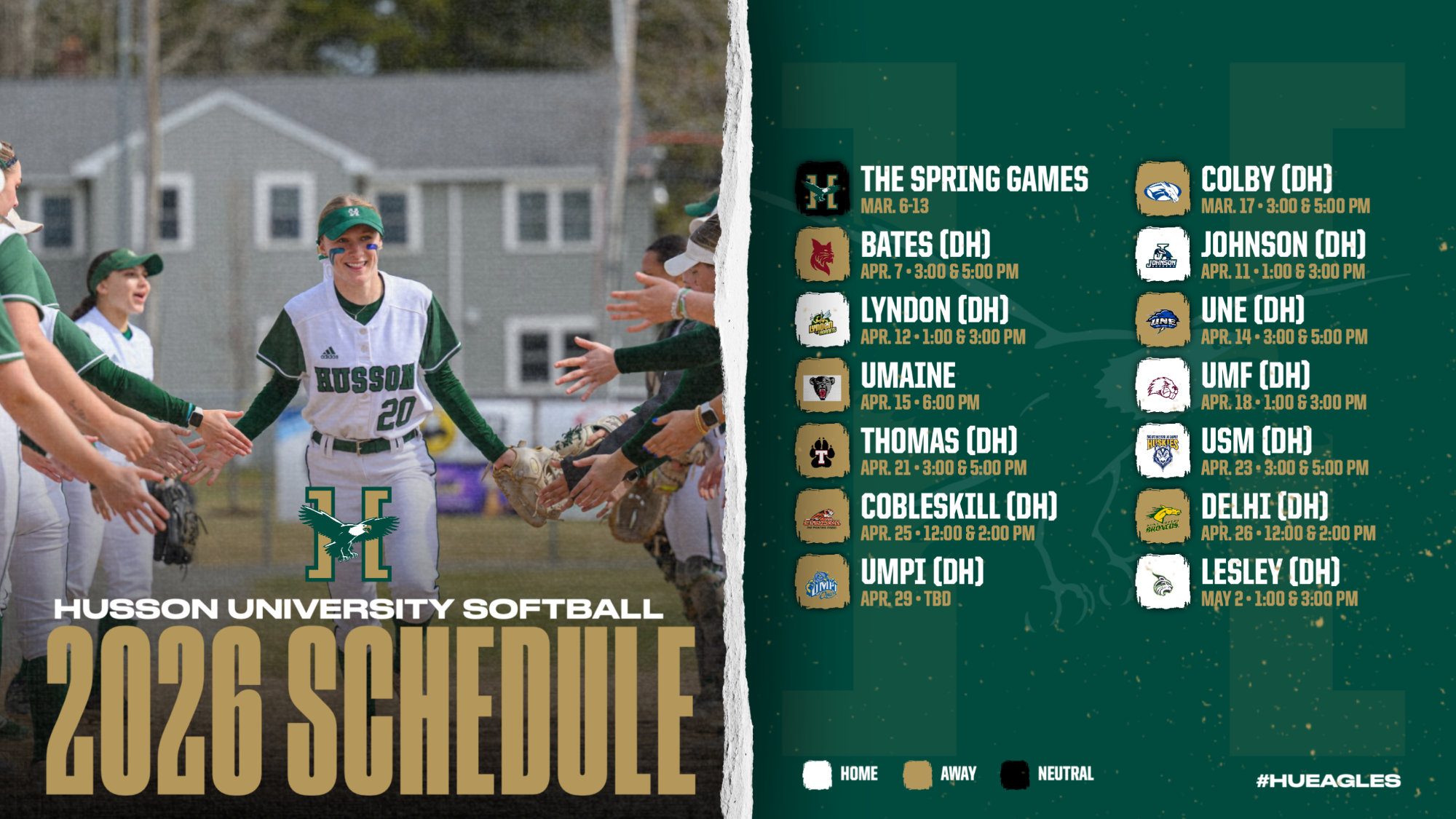 Softball 2026 Schedule Release Graphic