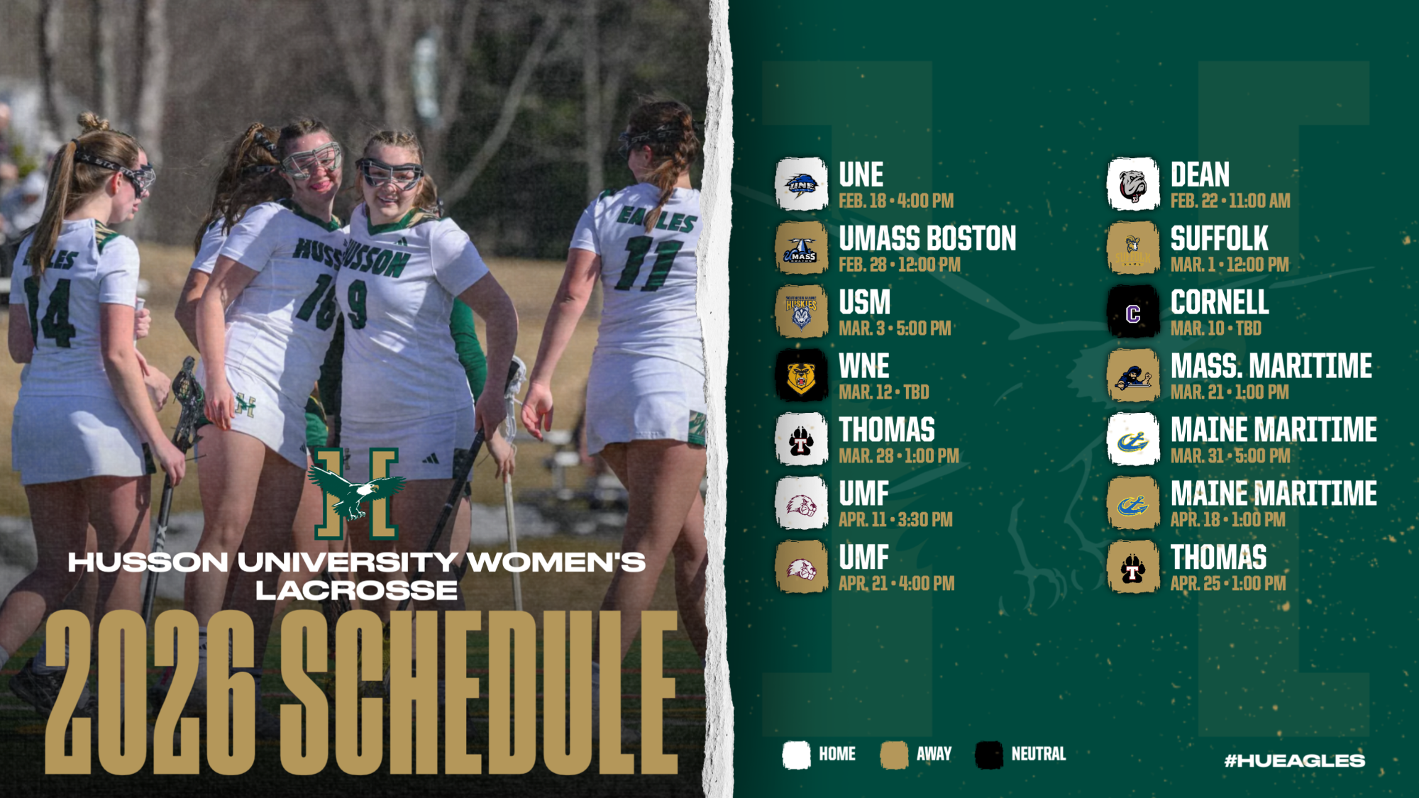 Women's Lacrosse 2026 Schedule Release Graphic