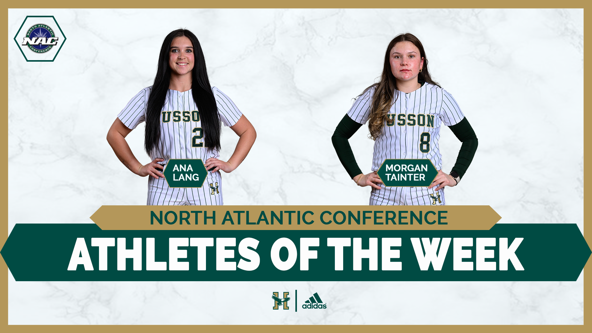 Ana Lang and Morgan Tainter Weekly Award Graphic