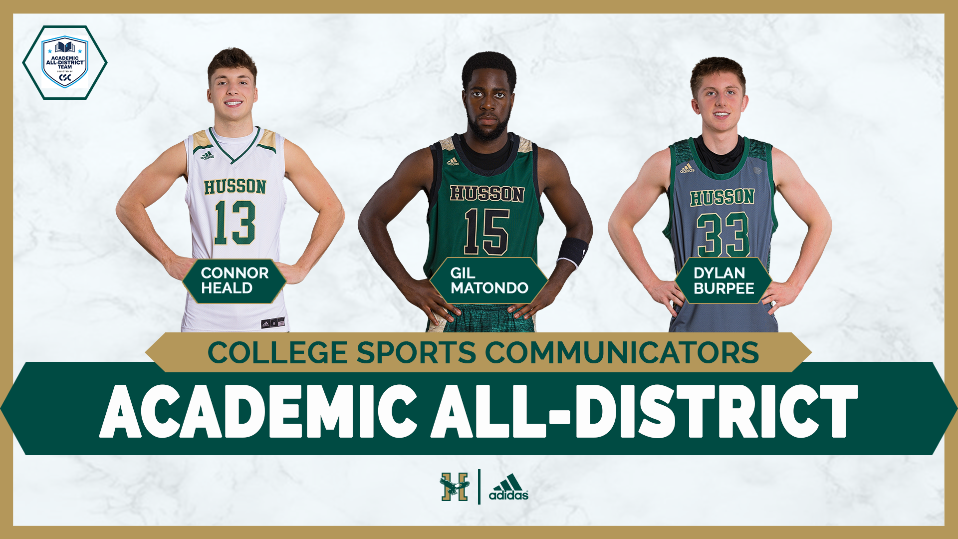 Men's Basketball Academic All-District Graphic