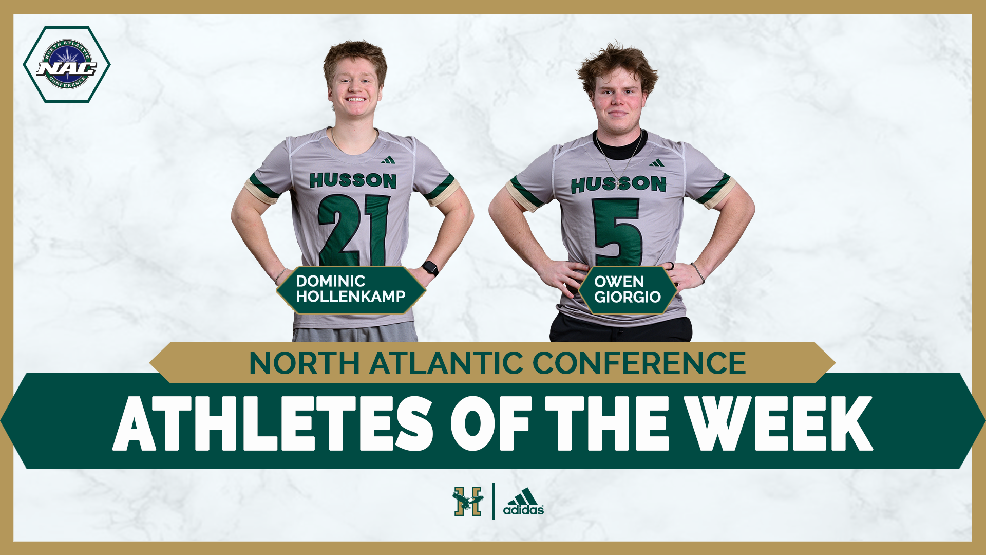 Dominic Hollenkamp and Owen Giorgio Weekly Award Graphic