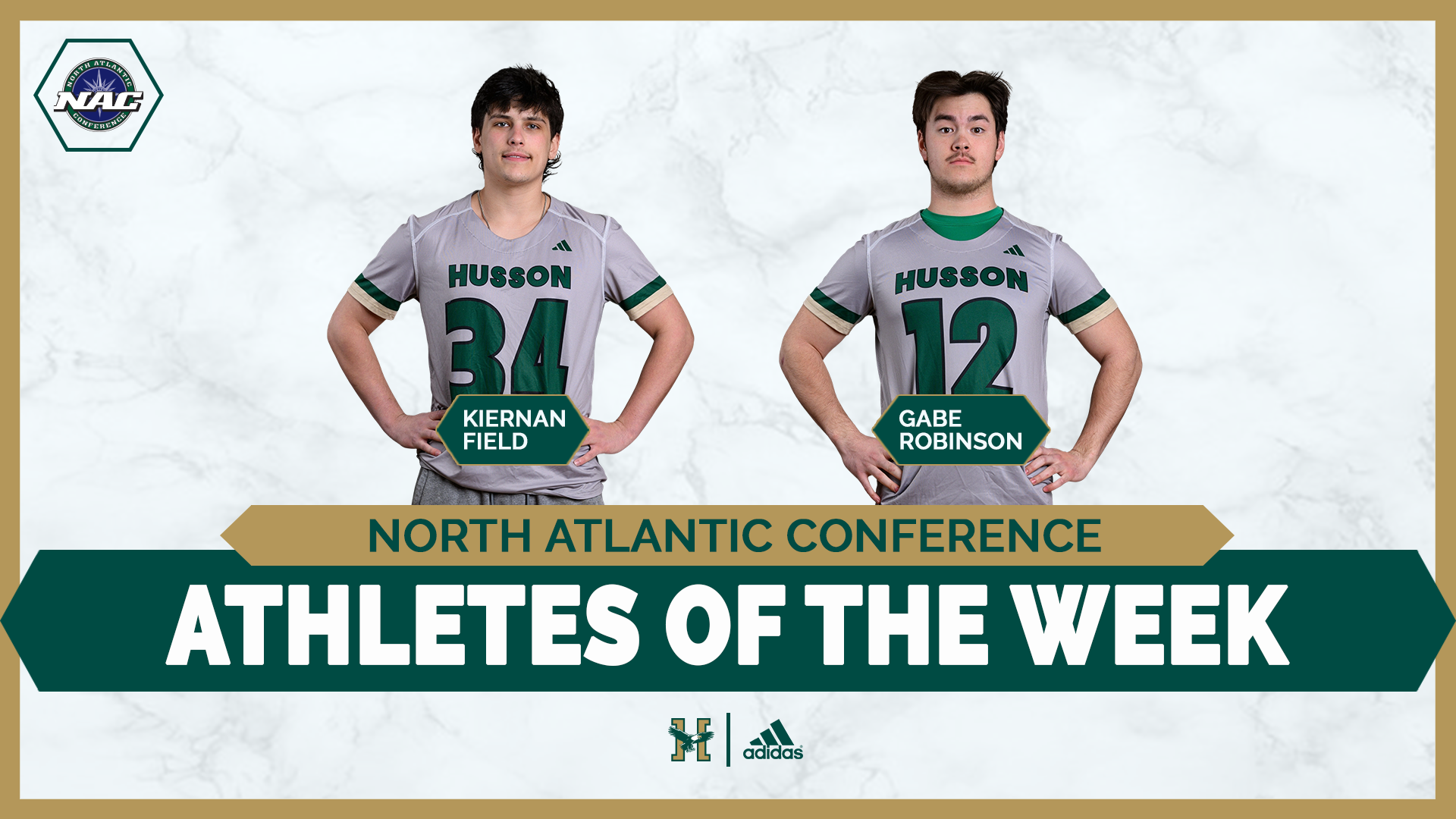 Kiernan Field and Gabe Robinson Weekly Award Graphic