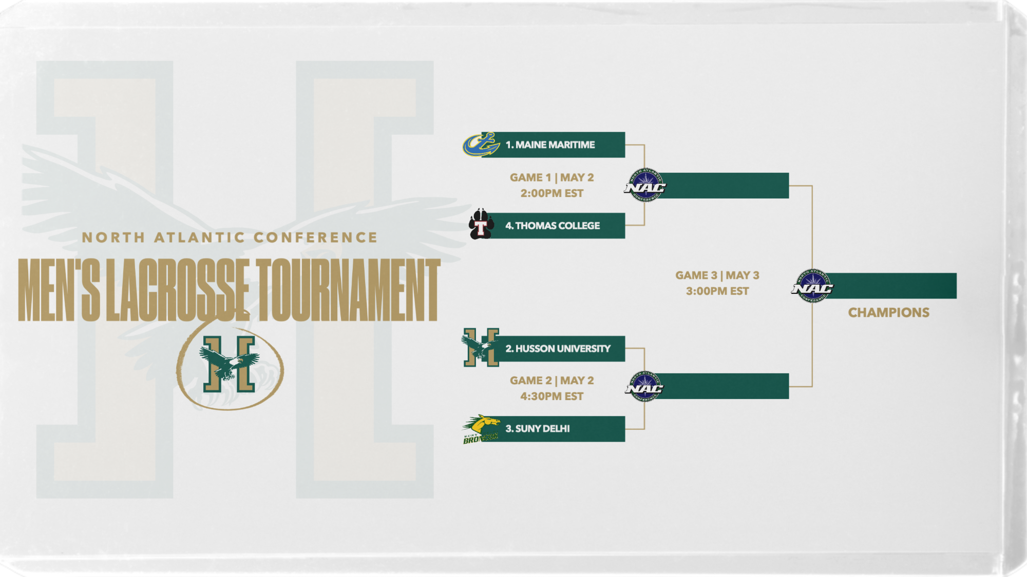 Men's Lacrosse NAC Playoff Graphic