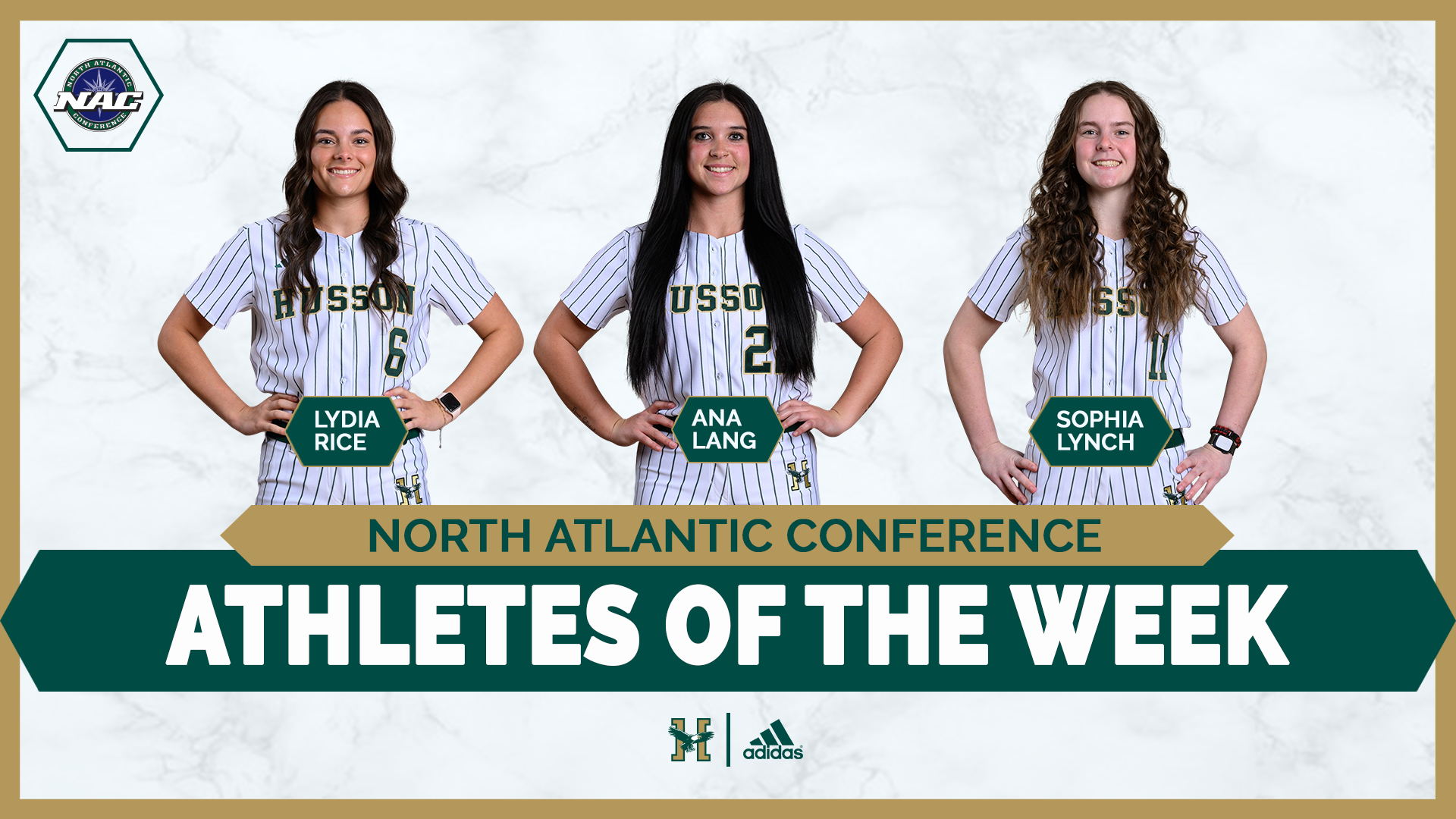 Lydia Rice, Ana Lang and Sophia Lynch Weekly Award Graphic
