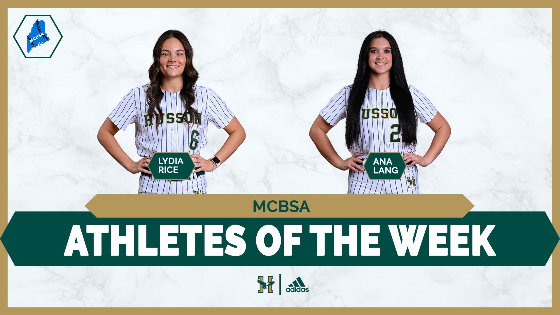 Lydia Rice and Ana Lang Weekly Award Graphic