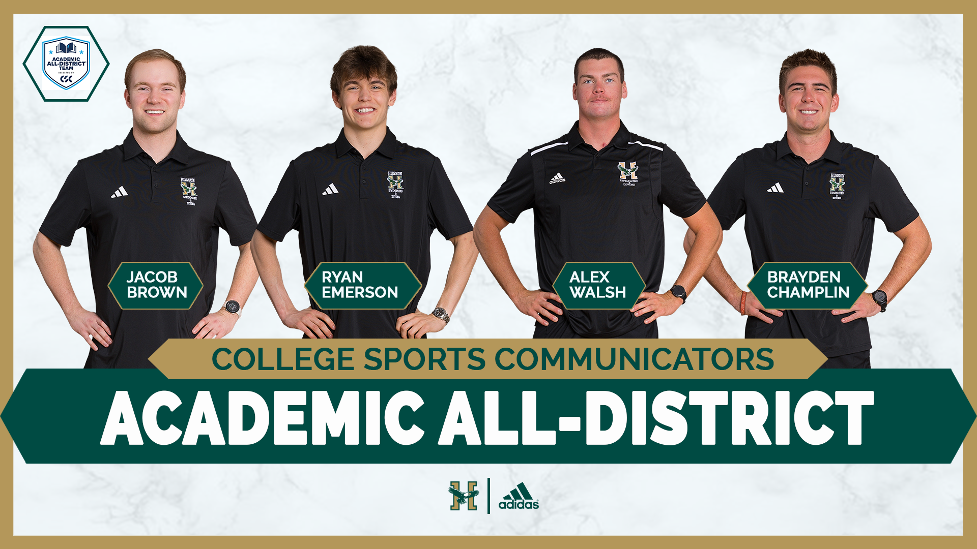 Men's Swimming & Diving Academic All-District Graphic