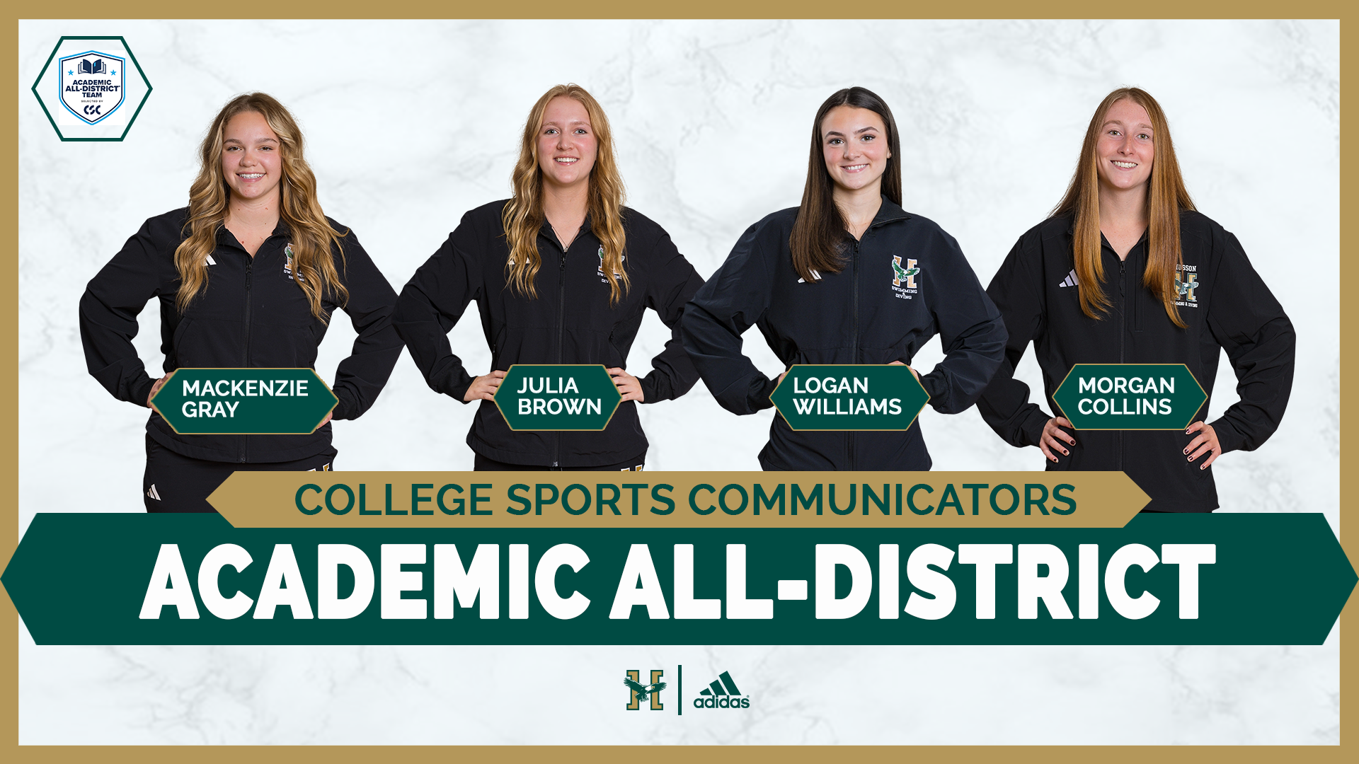 Women's Swimming & Diving Academic All-District Graphic