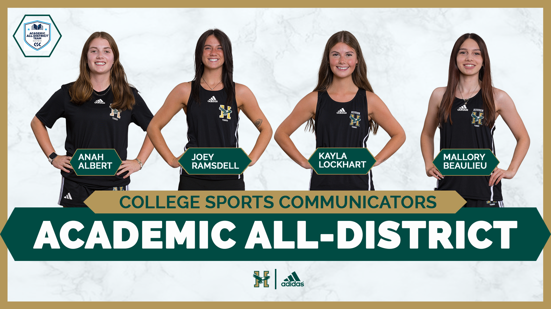 Women's Tennis Academic All-District Graphic