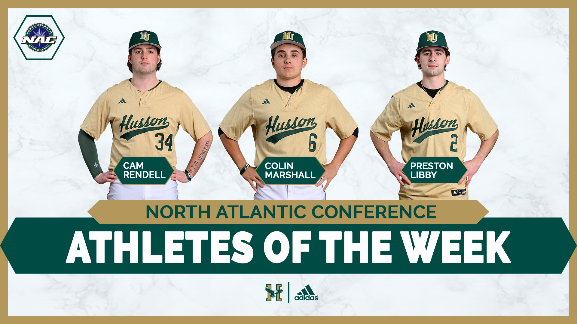 Cam Rendell, Colin Marshall and Preston Libby Weekly Award Graphic