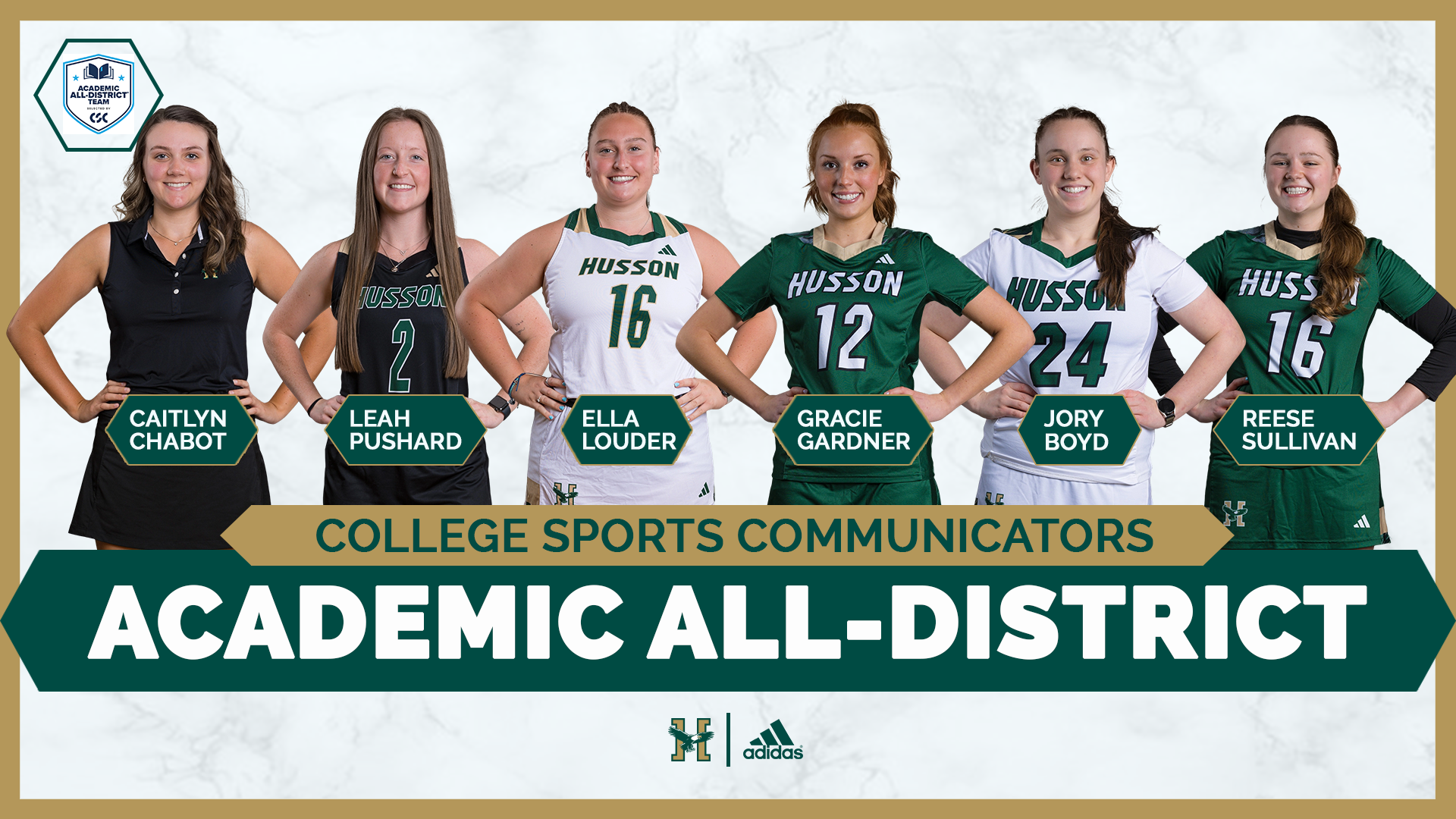 Women's At-Large CSC Academic All-District Graphic