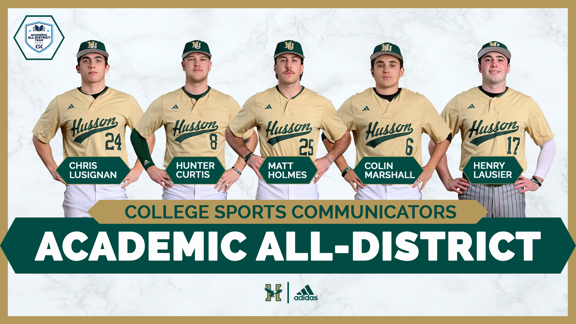 Baseball CSC Academic All-District Graphic