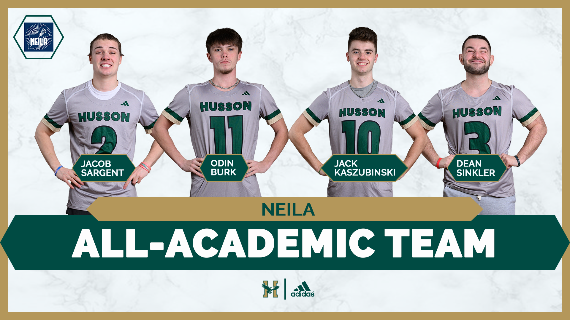 Men's Lacrosse NEILA All-Academic Team Graphic