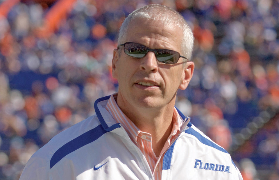 Jeremy Foley on the sidelines of a University of Florida football game