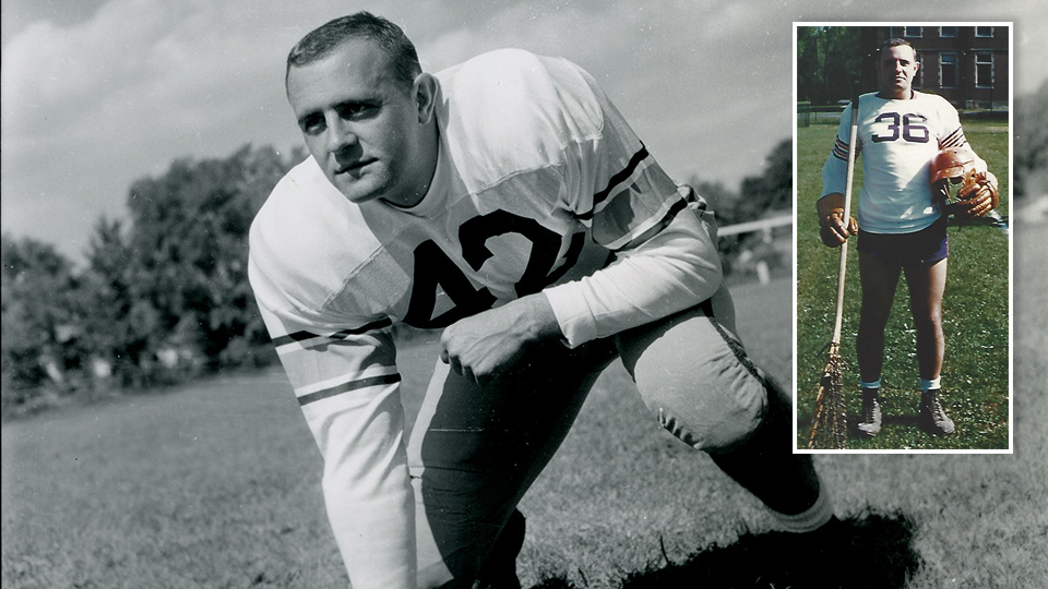 Delivan "Augie" Gates was a two-way lineman in football and a defenseman in lacrosse