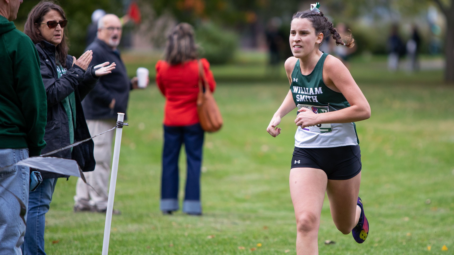 Hope Johnson races down the home stretch during the 2025 CCOC Championships.