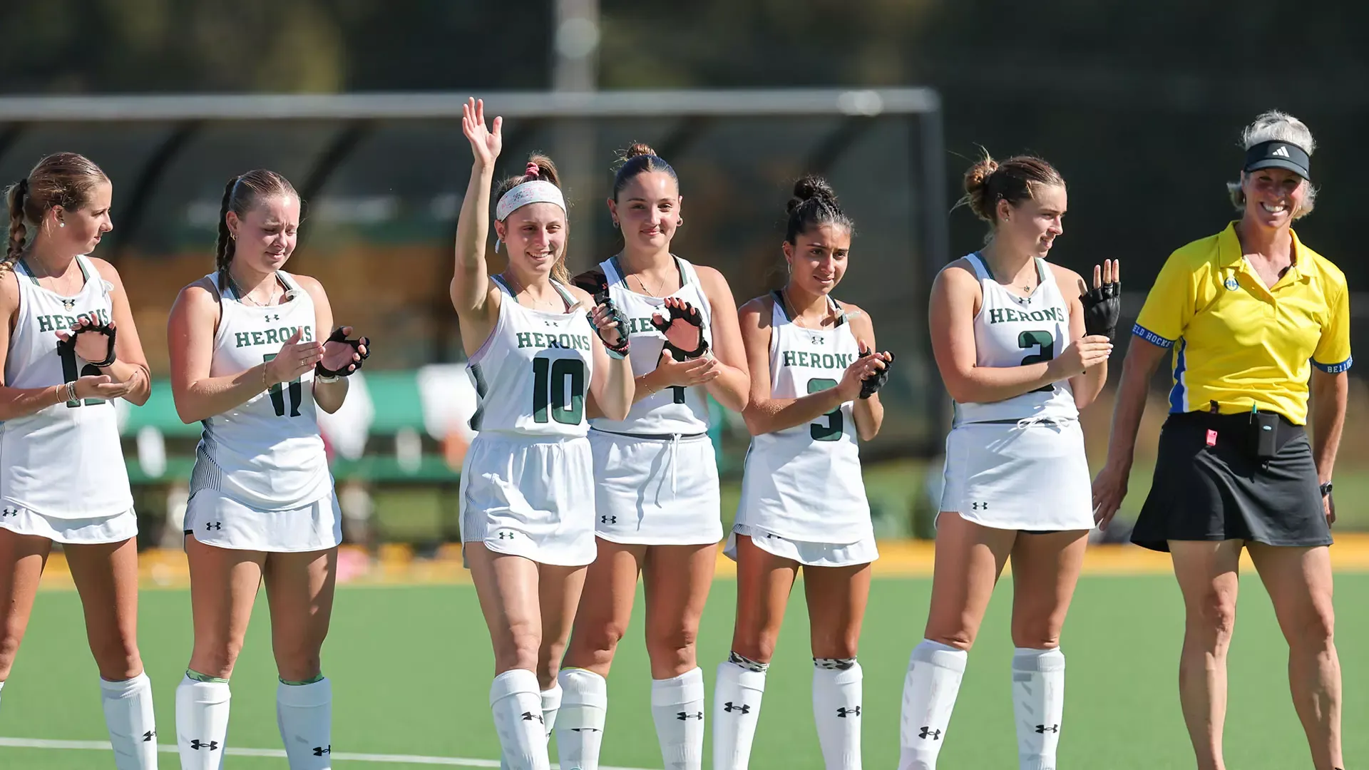 Rebecca Mantione waving to the crowd 