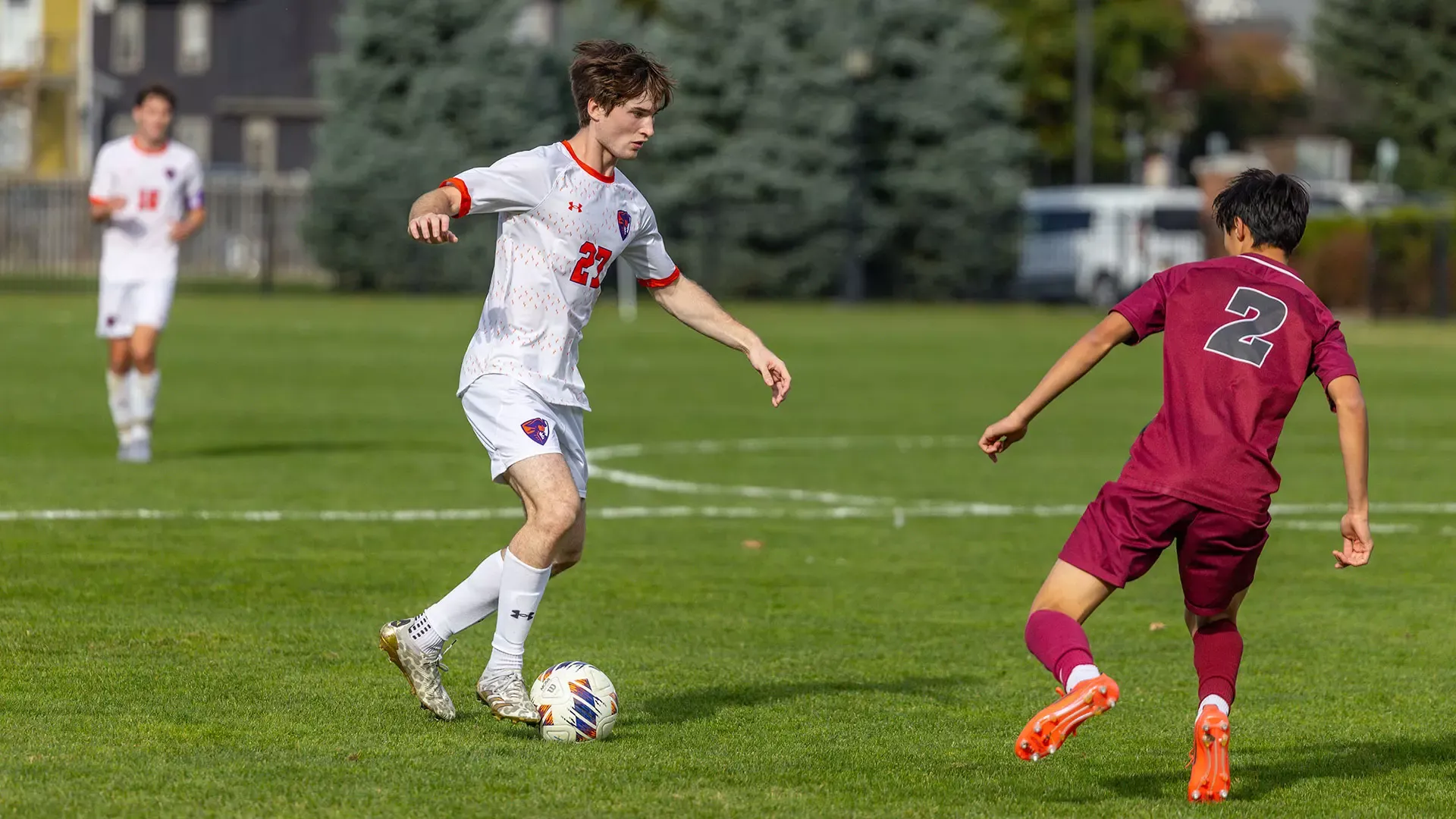 Gabe Smith playing the ball