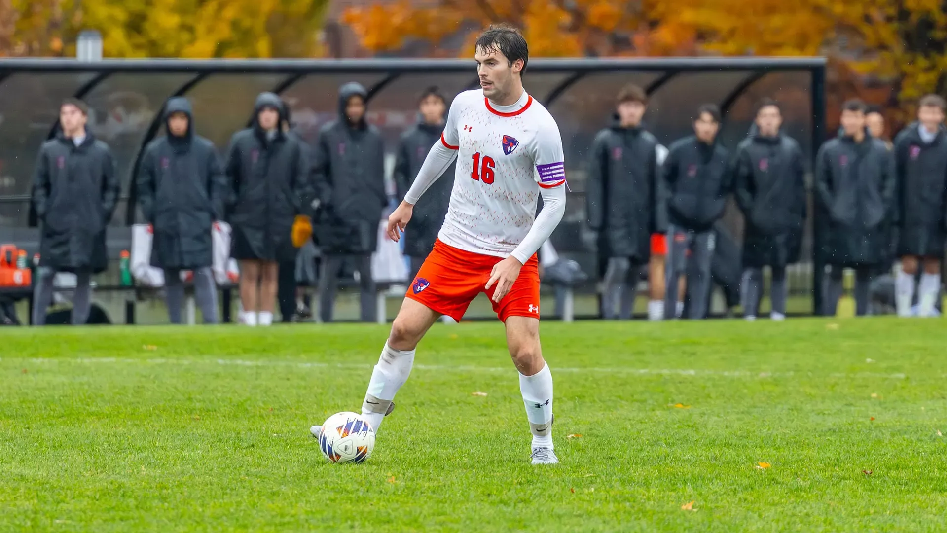 Brian Sheehan alone with the ball