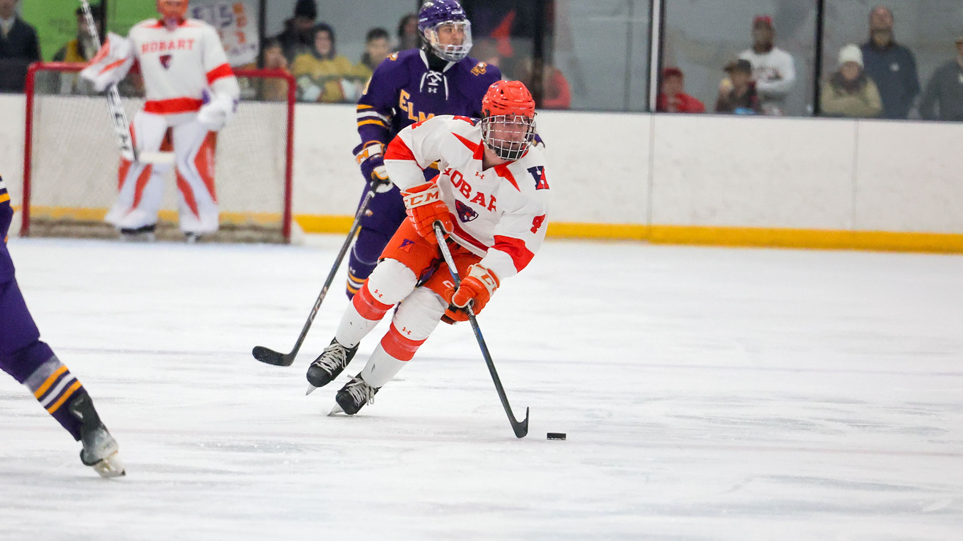 Bauer Morrissey Carries the Puck Down the Ice