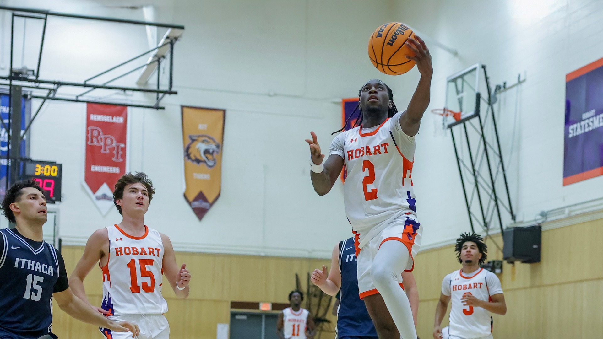 Monty Nedd goes up for an uncontested layup.