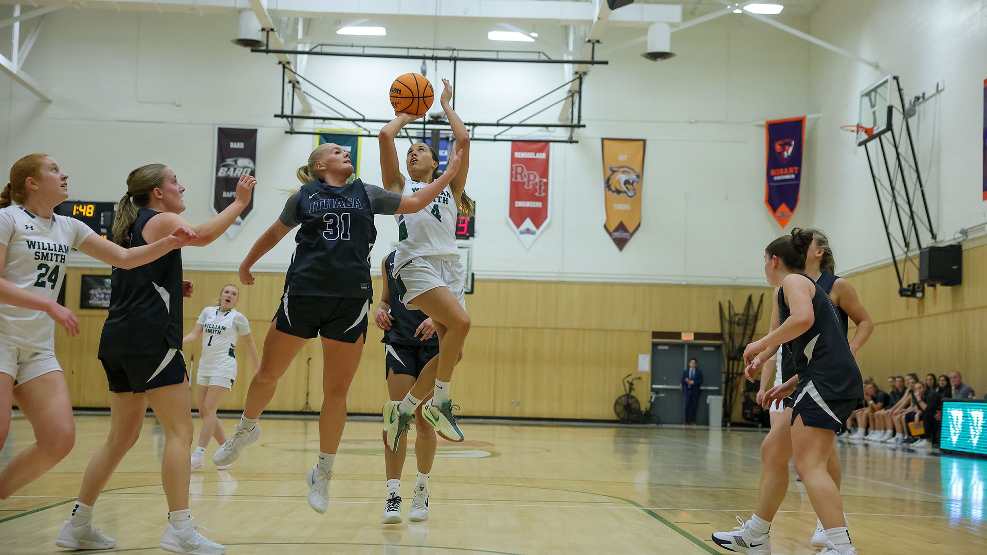 Giana Lobozzo pull up jumper against Ithaca