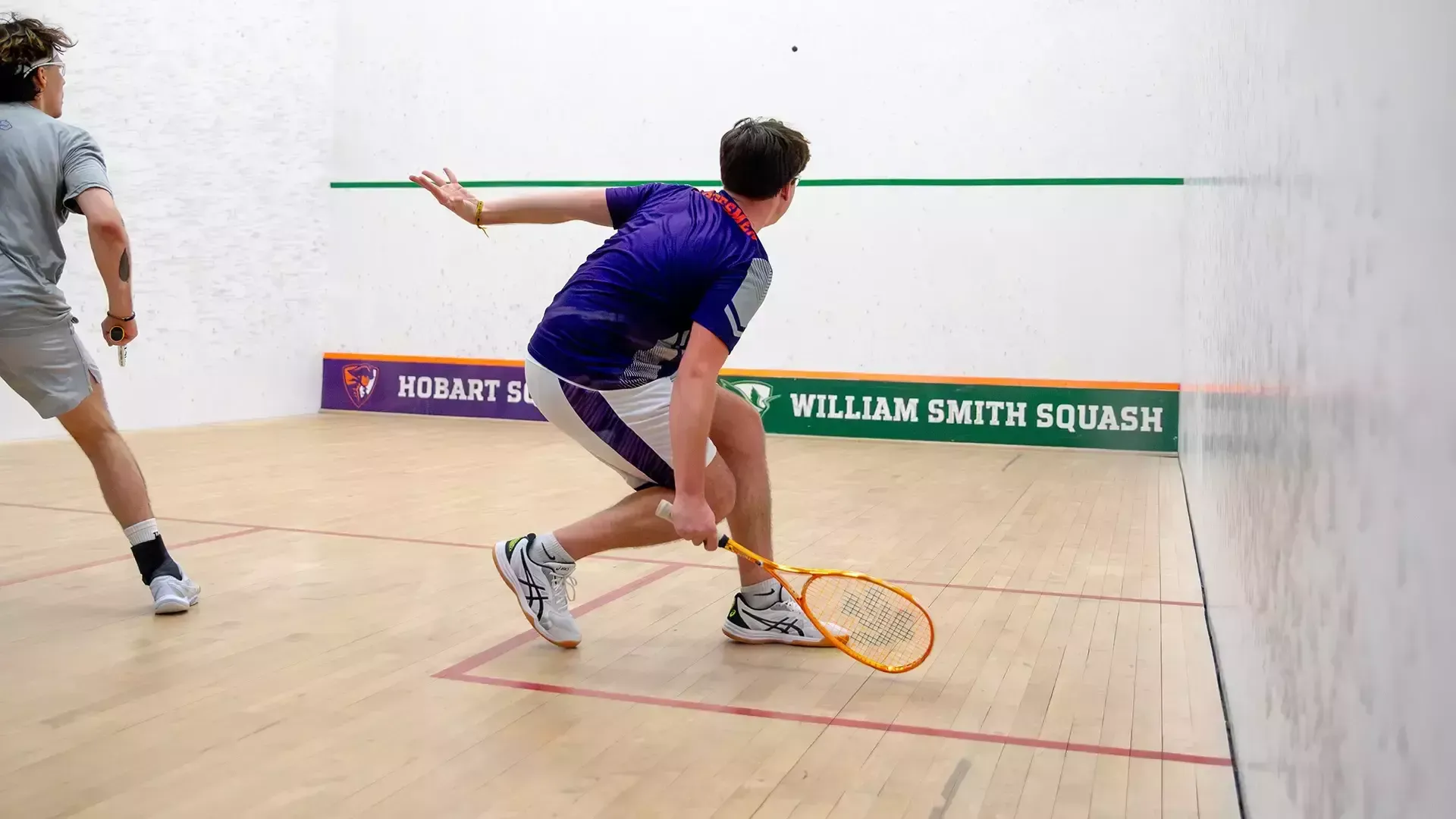 Javier De La Vega going for the ball