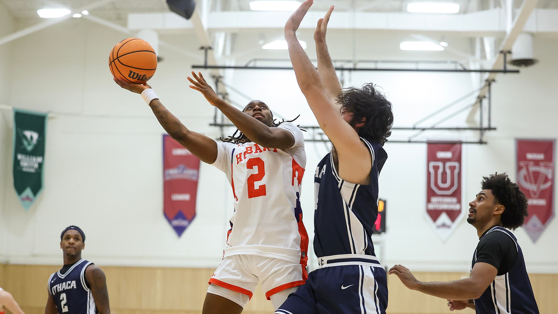 Monty Nedd goes up for a layup.