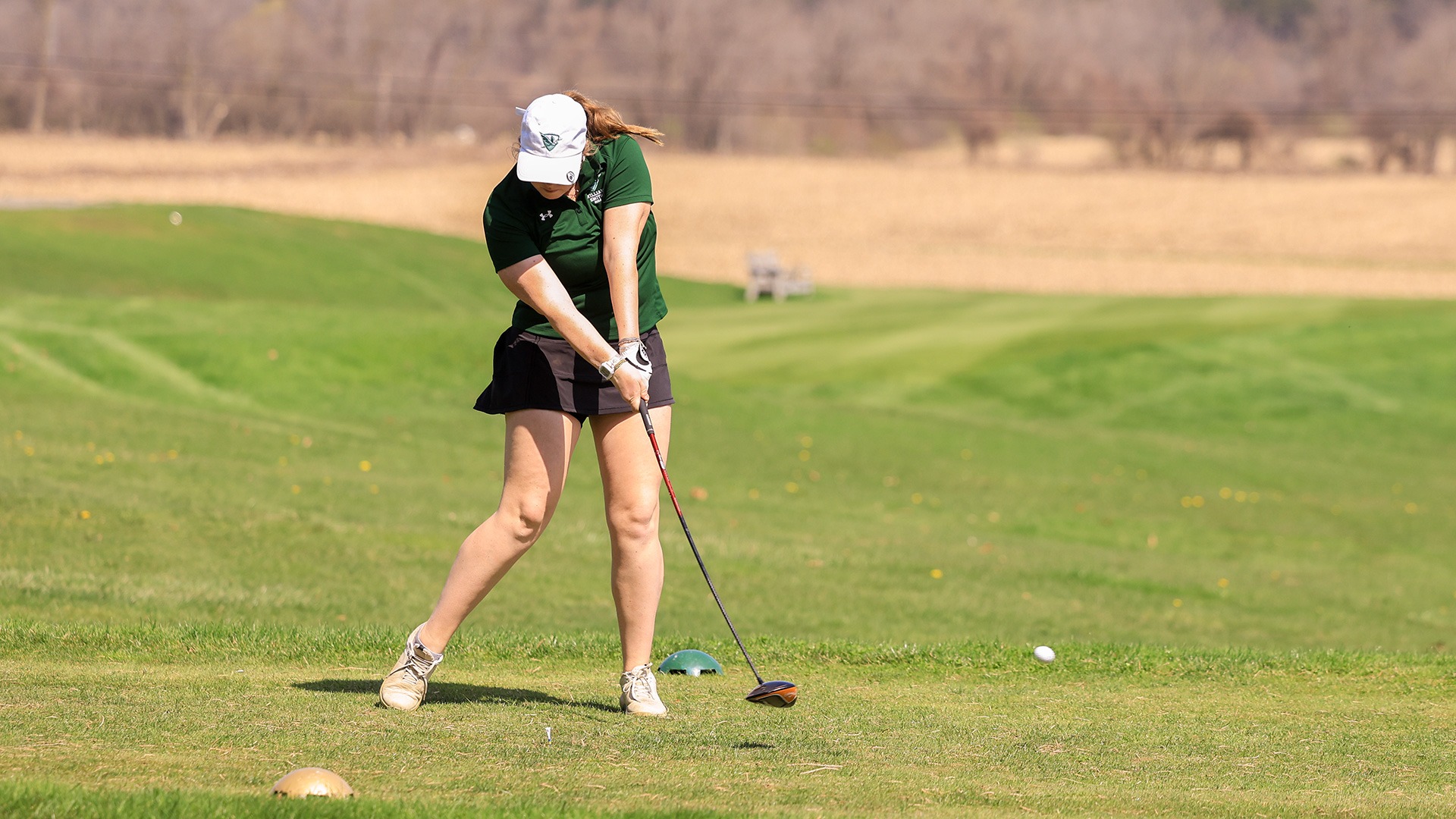 Caroline Gannon hits a tee shot at Clifton Springs Country Club
