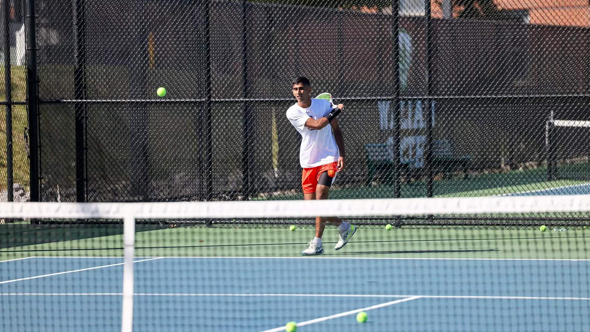 Tarang Malhotra hits a straight drive 