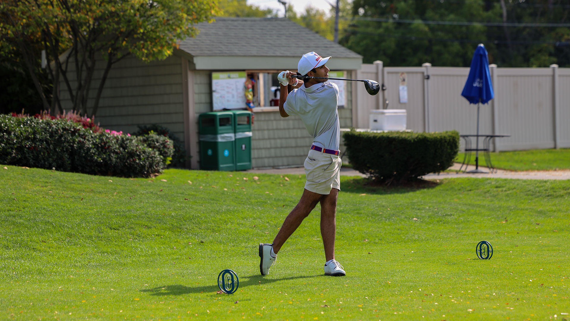 Aman Dhirman follows through on a drive.