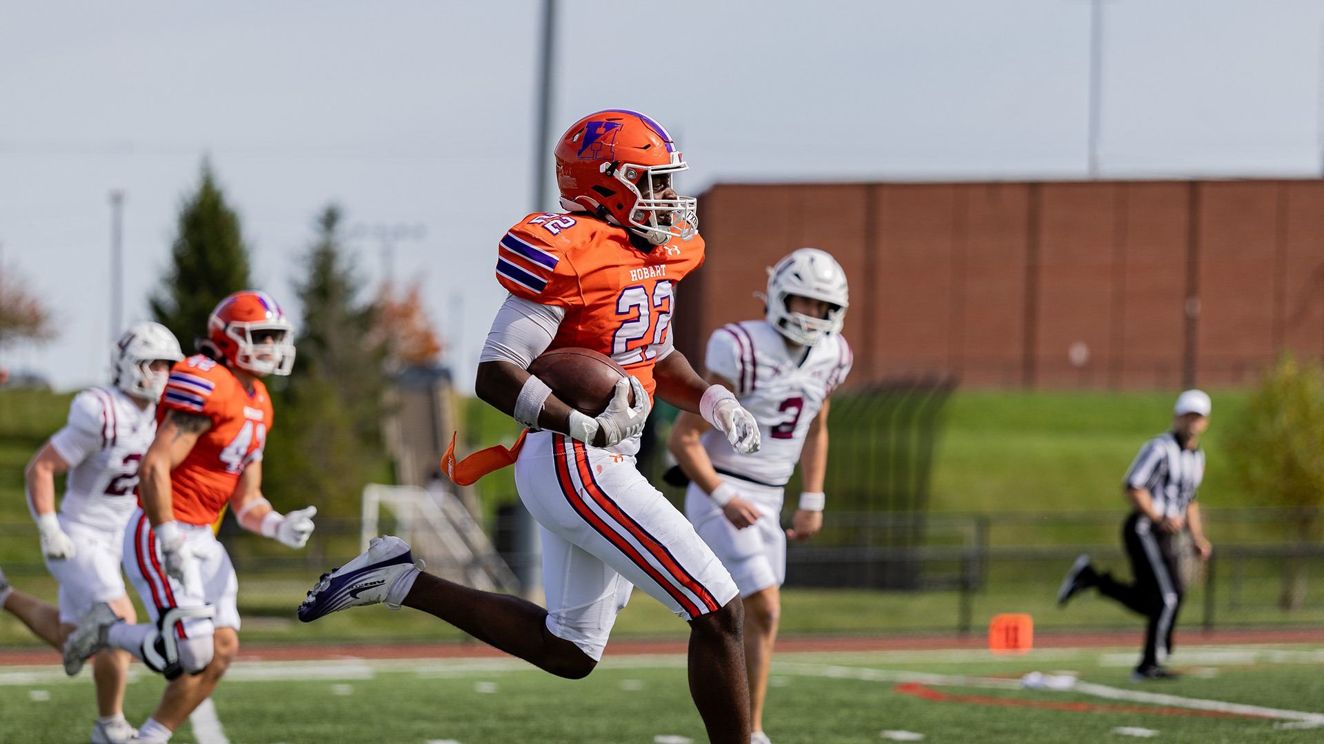 MJ Wells returned his first career interception 42 yards for a touchdown against Union.