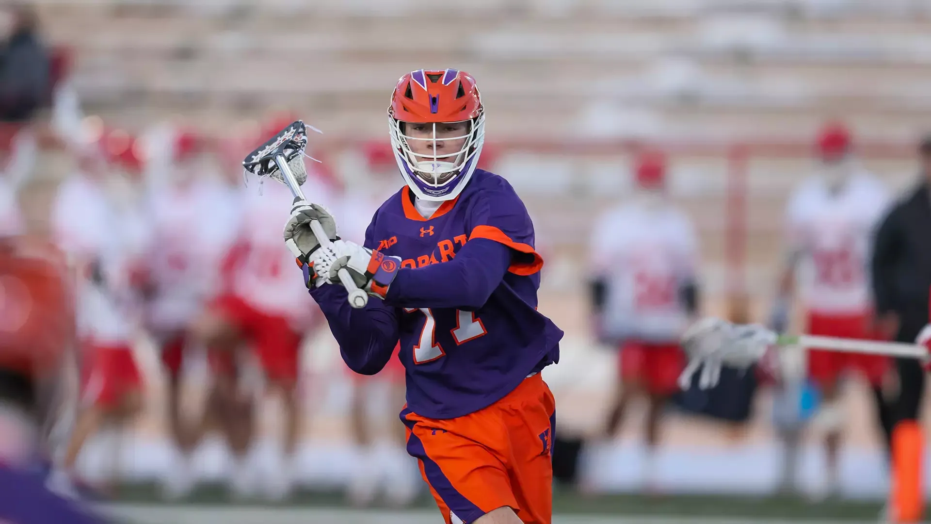 Colman craft prepares to throw a pass.