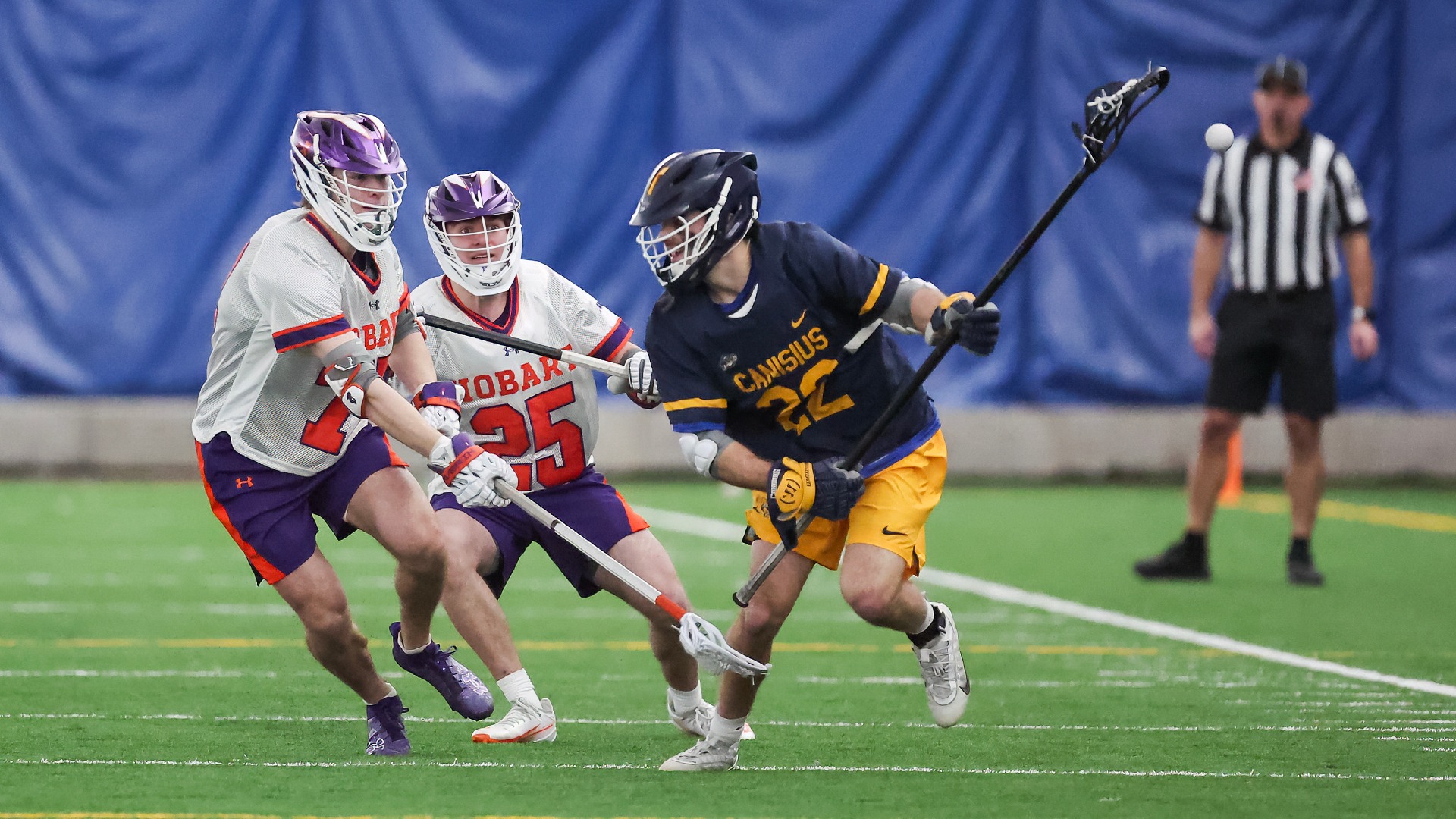 This Colman Craft stick check is one of five caused turnovers the first-year had against Canisius.