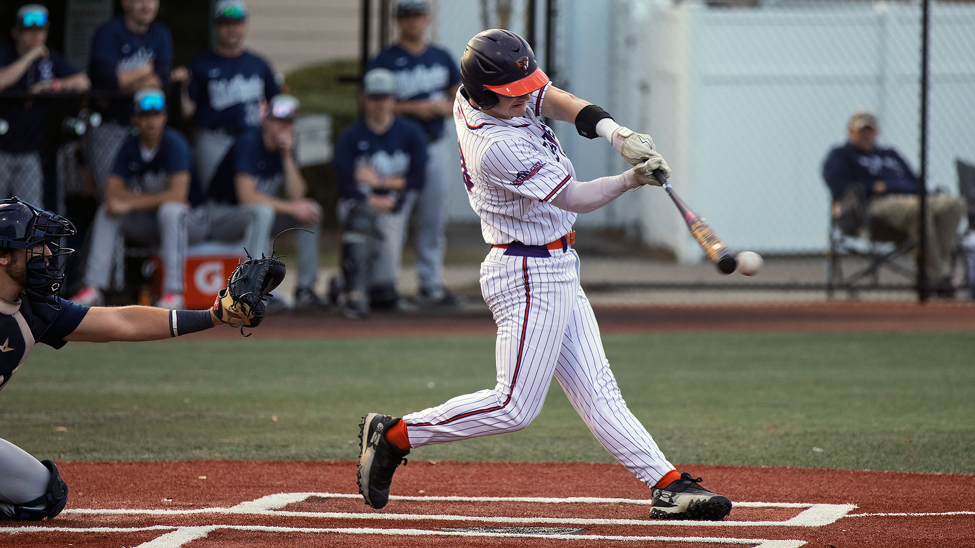 Connor O'Neil puts the ball in play.