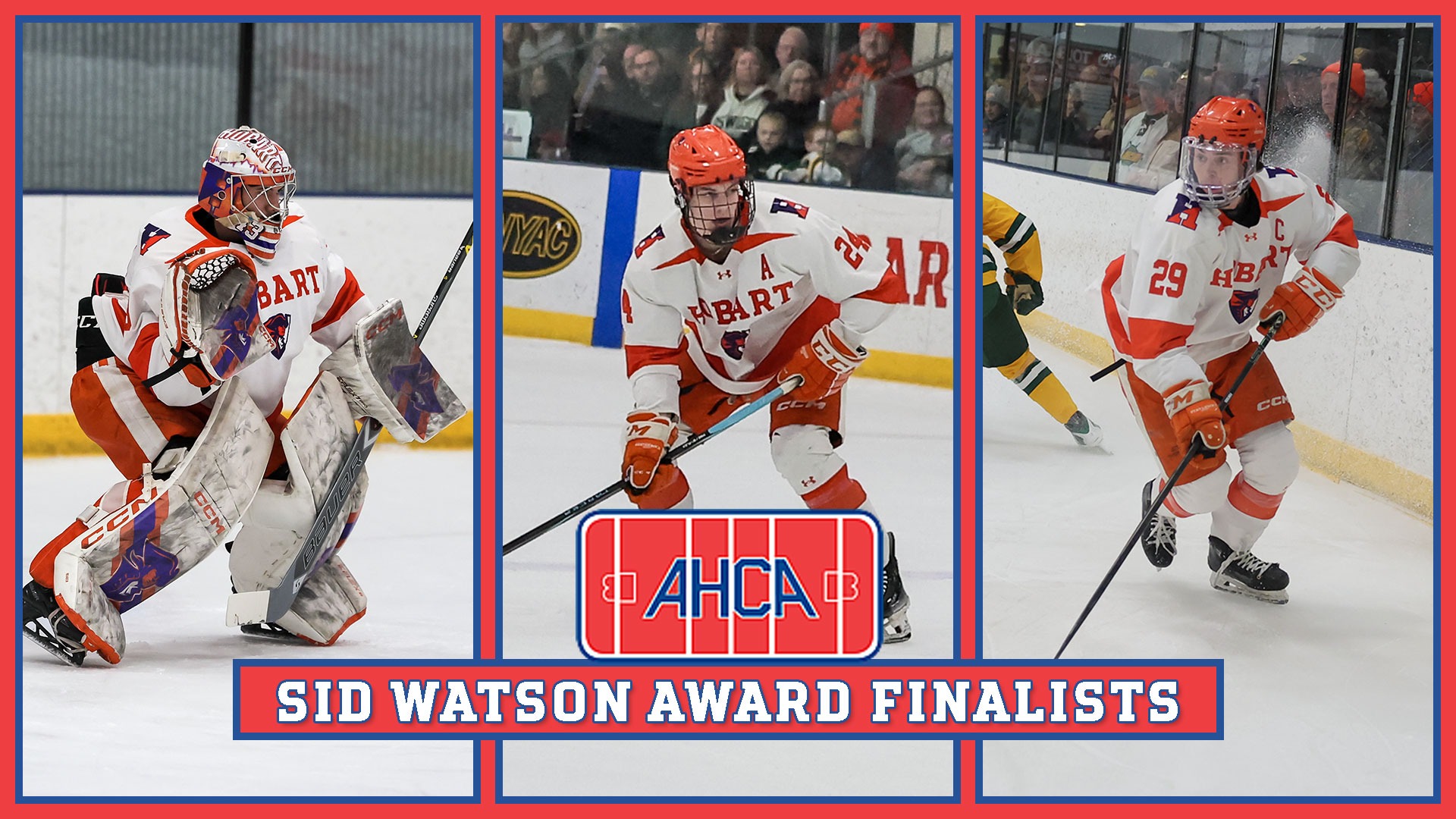 Left to Right: Damon Beaver, Conor Lally and Kahlil Fontan were named finalists for the Sid Watson Award. 