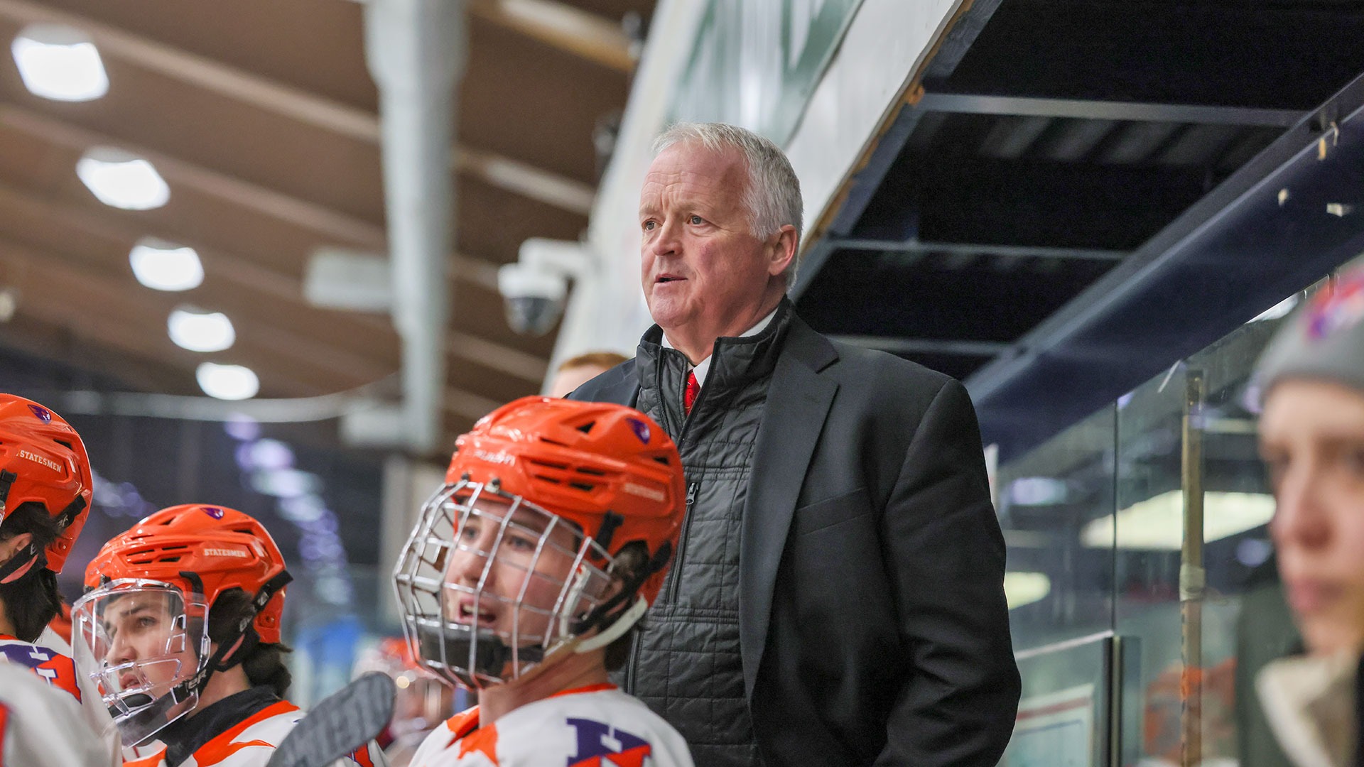 Mark Taylor watches his team take on SUNY Canton