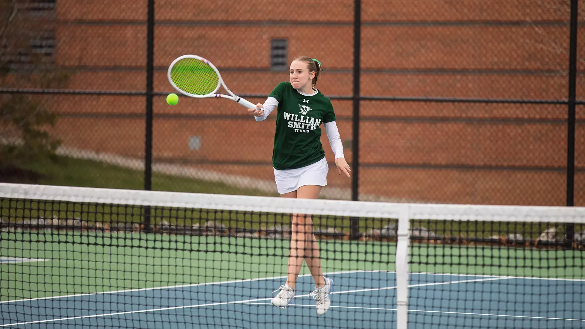 Kaitlyn Hardy hits an attacking forehand