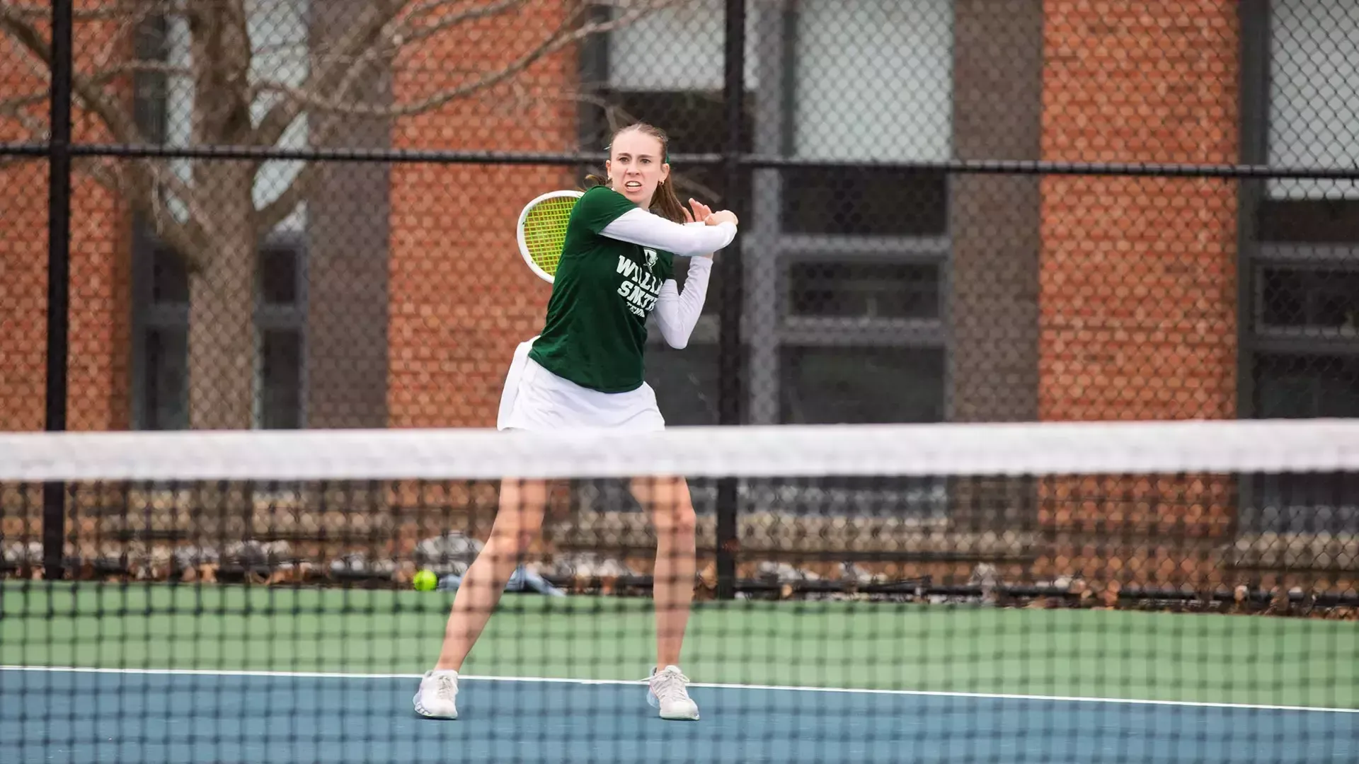 Kaitlyn Hardy hits a forehand 