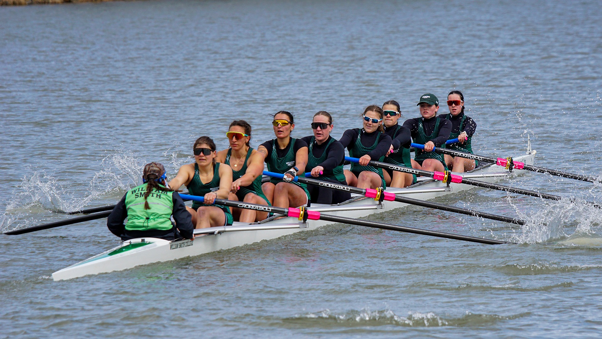 William Smith's varsity eight competes against IThaca