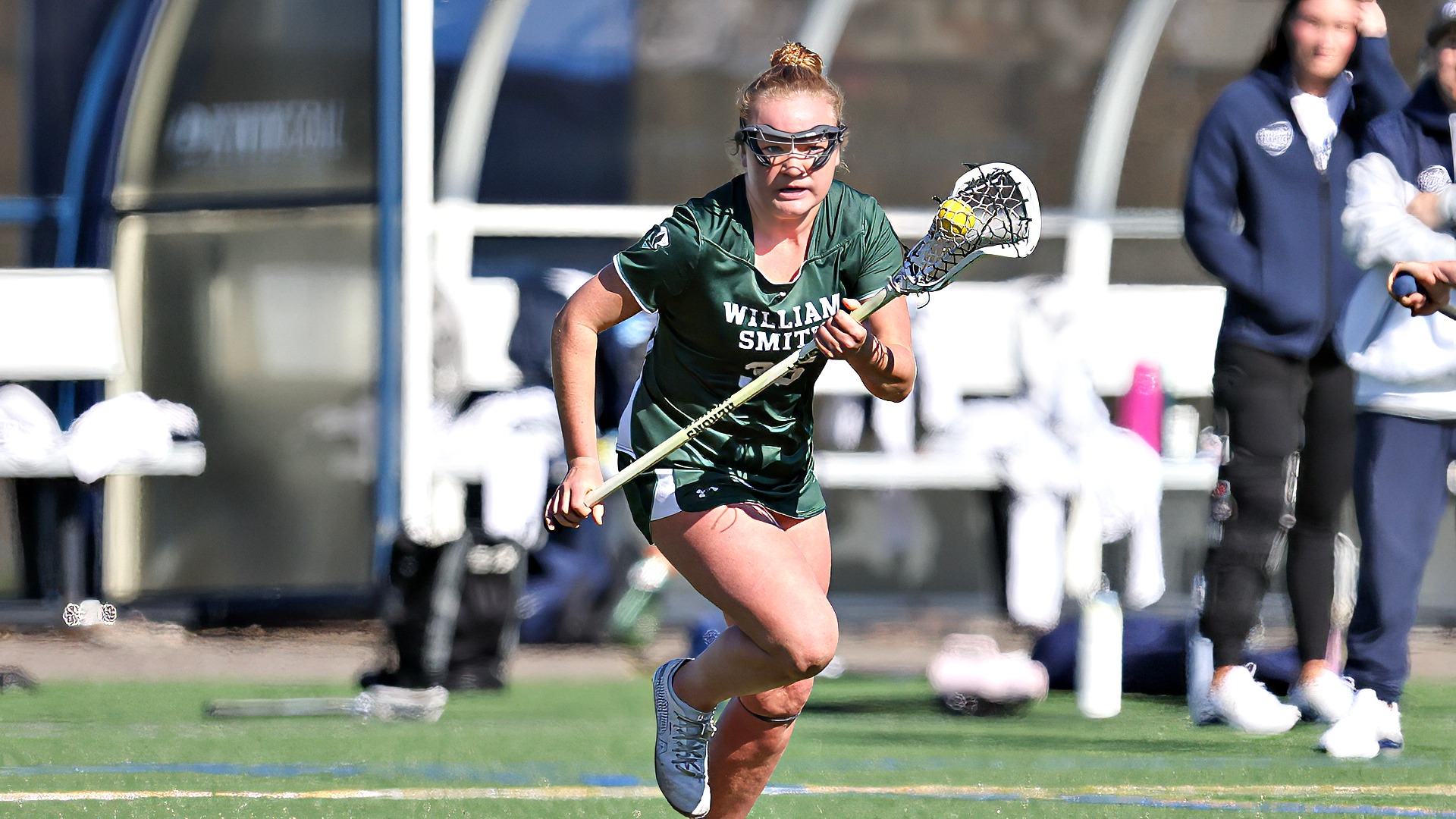 Cat Colvin prepares to attack the goal