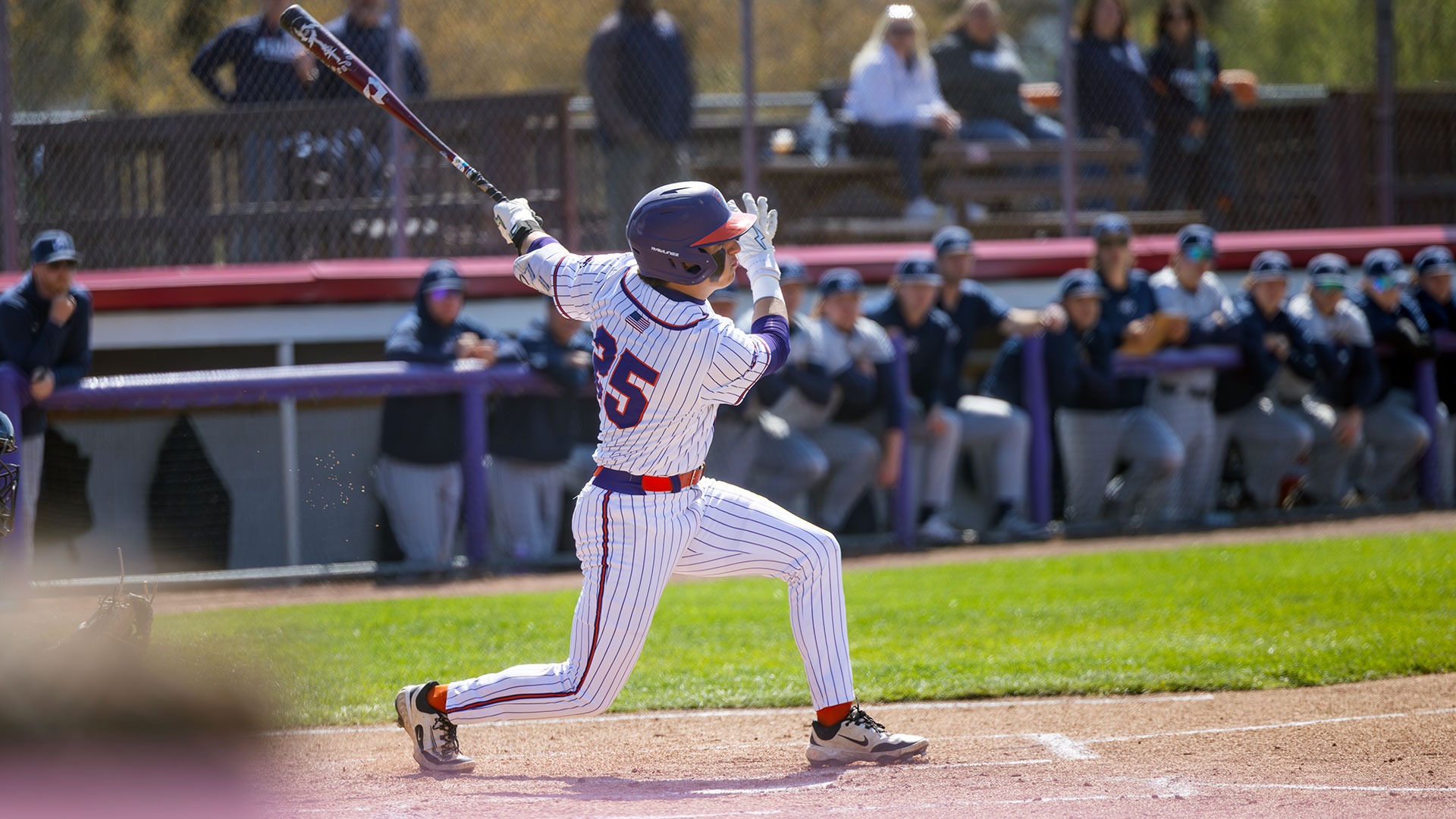 Jack O'Neil puts the ball in play against Ithaca.