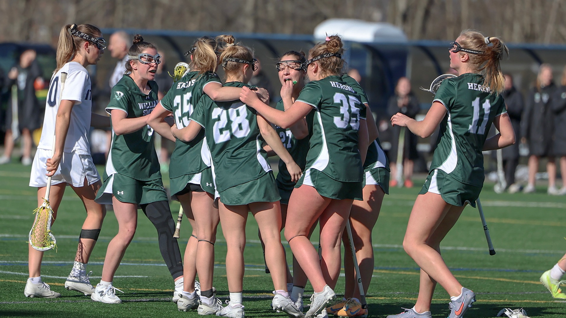 William Smith celebrates a goal against Ithaca