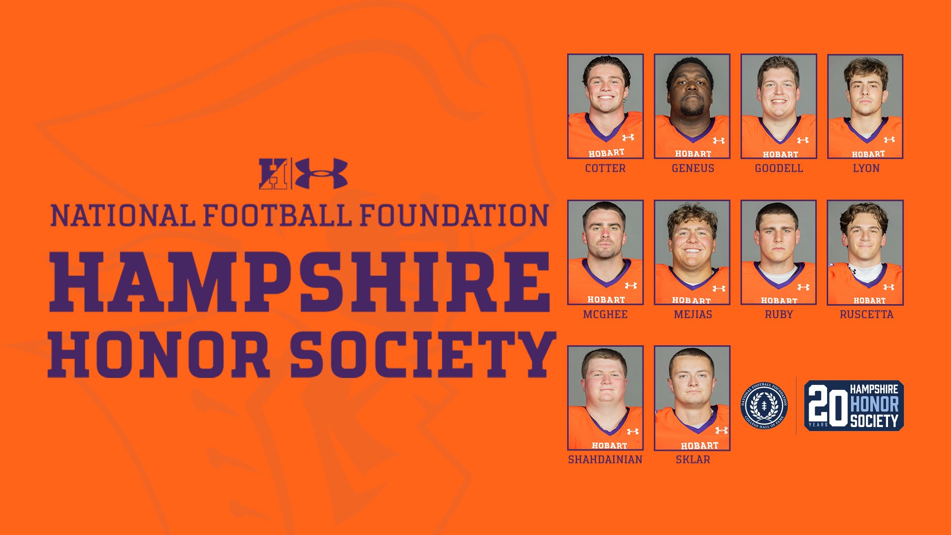 10 Statesmen earned a spot in the Hampshire Honor Society