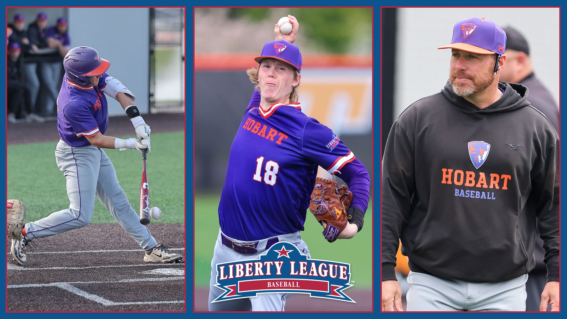 Shortstop Jack O'Neil, Pitcher Teck Nash and Head Coach Brad Cook