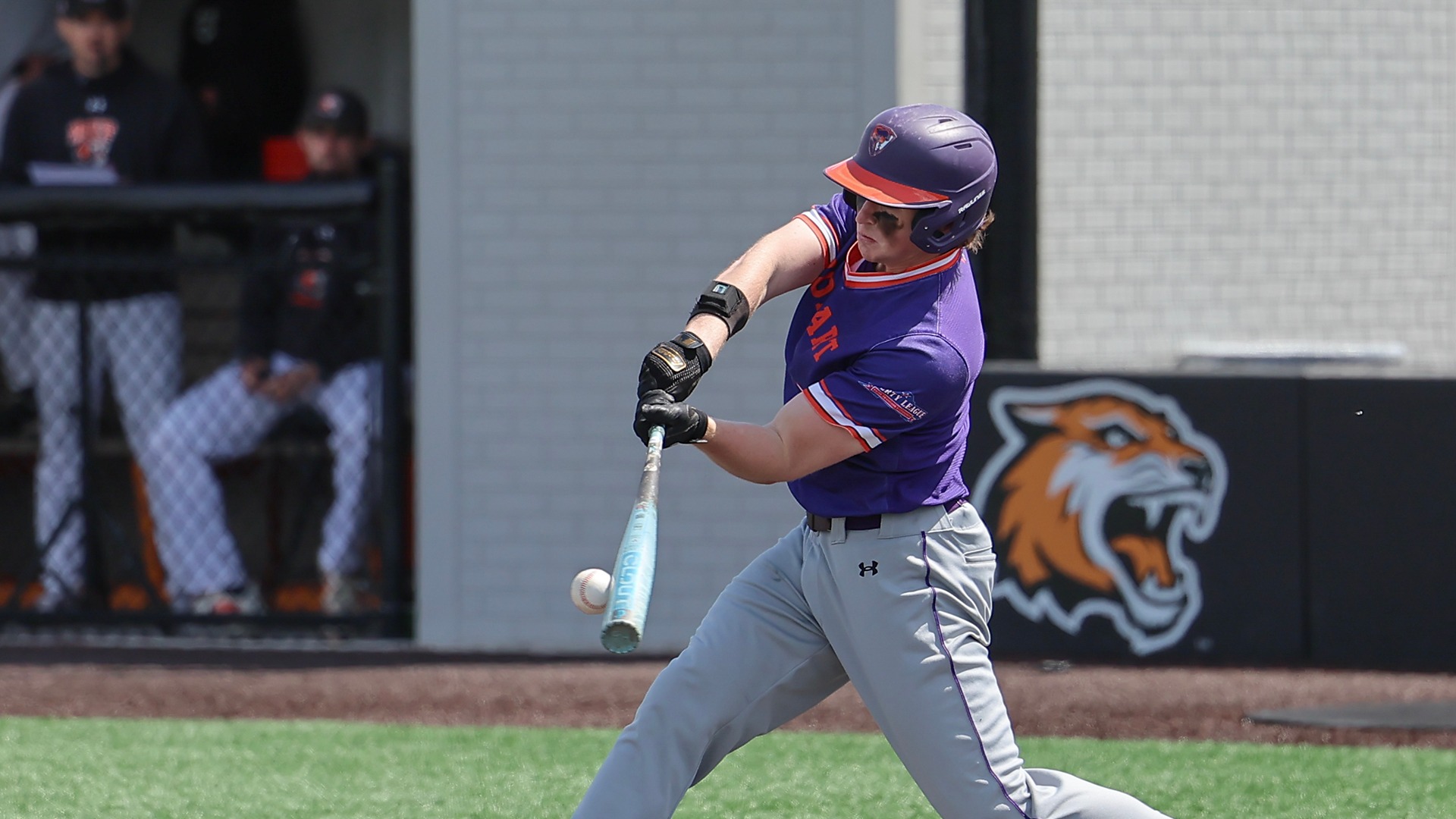 Aidan Davenport puts the ball in play.