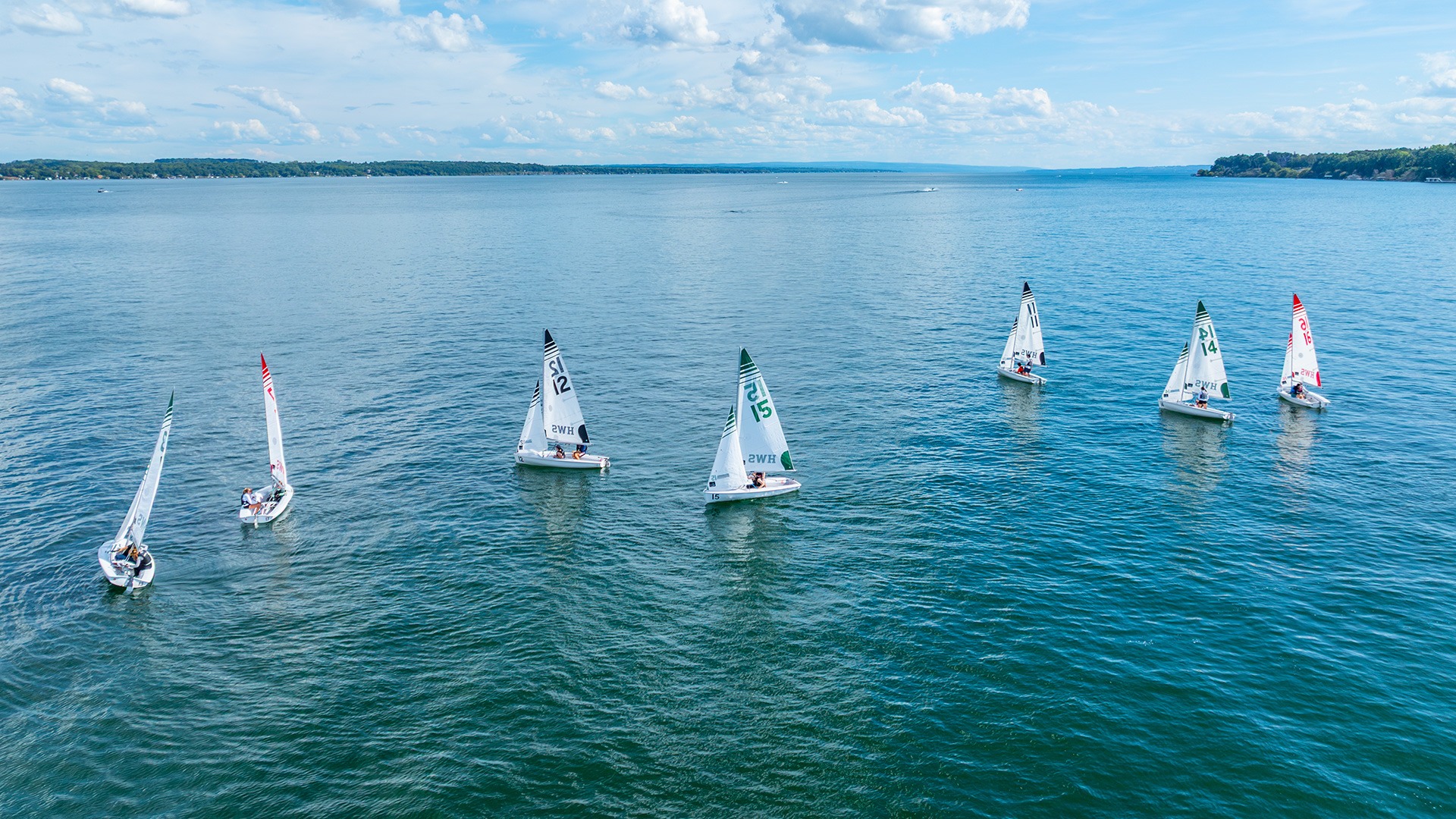 Sailing practice from drone